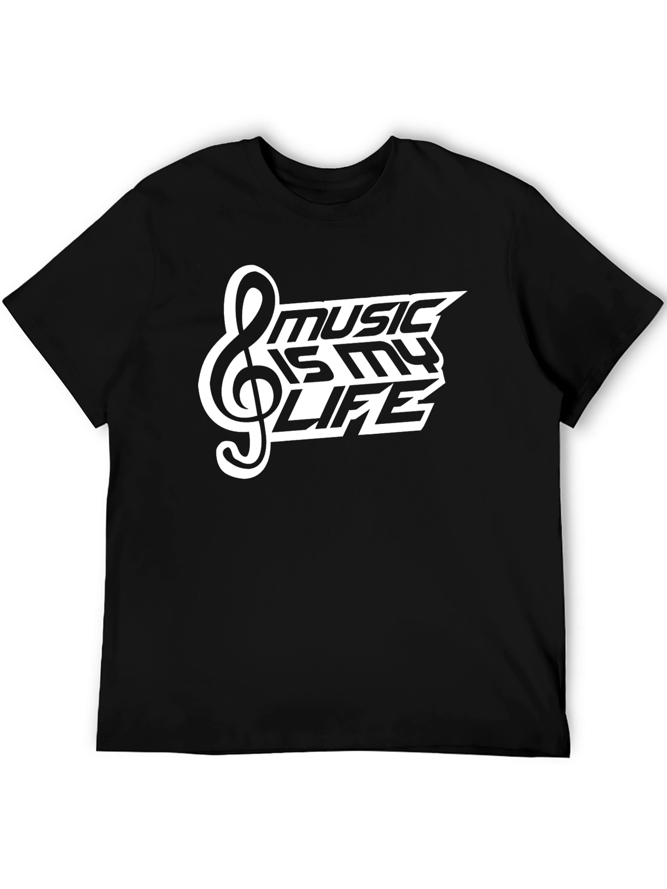 Black Music Is My Life Black T-Shirt view 5