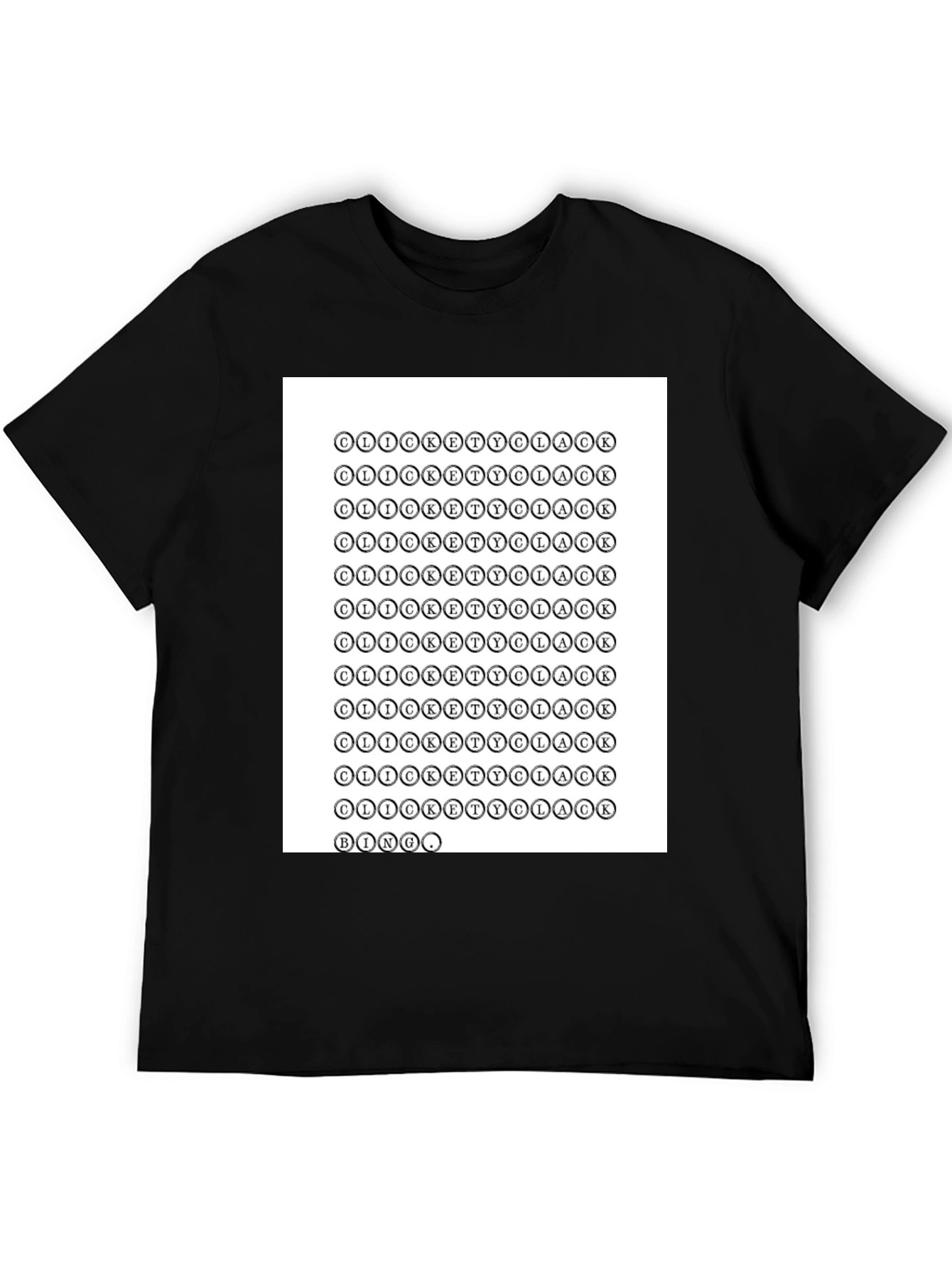 Black Clickety Clack Bingo T-Shirt - Quirky & Unique Design view 5