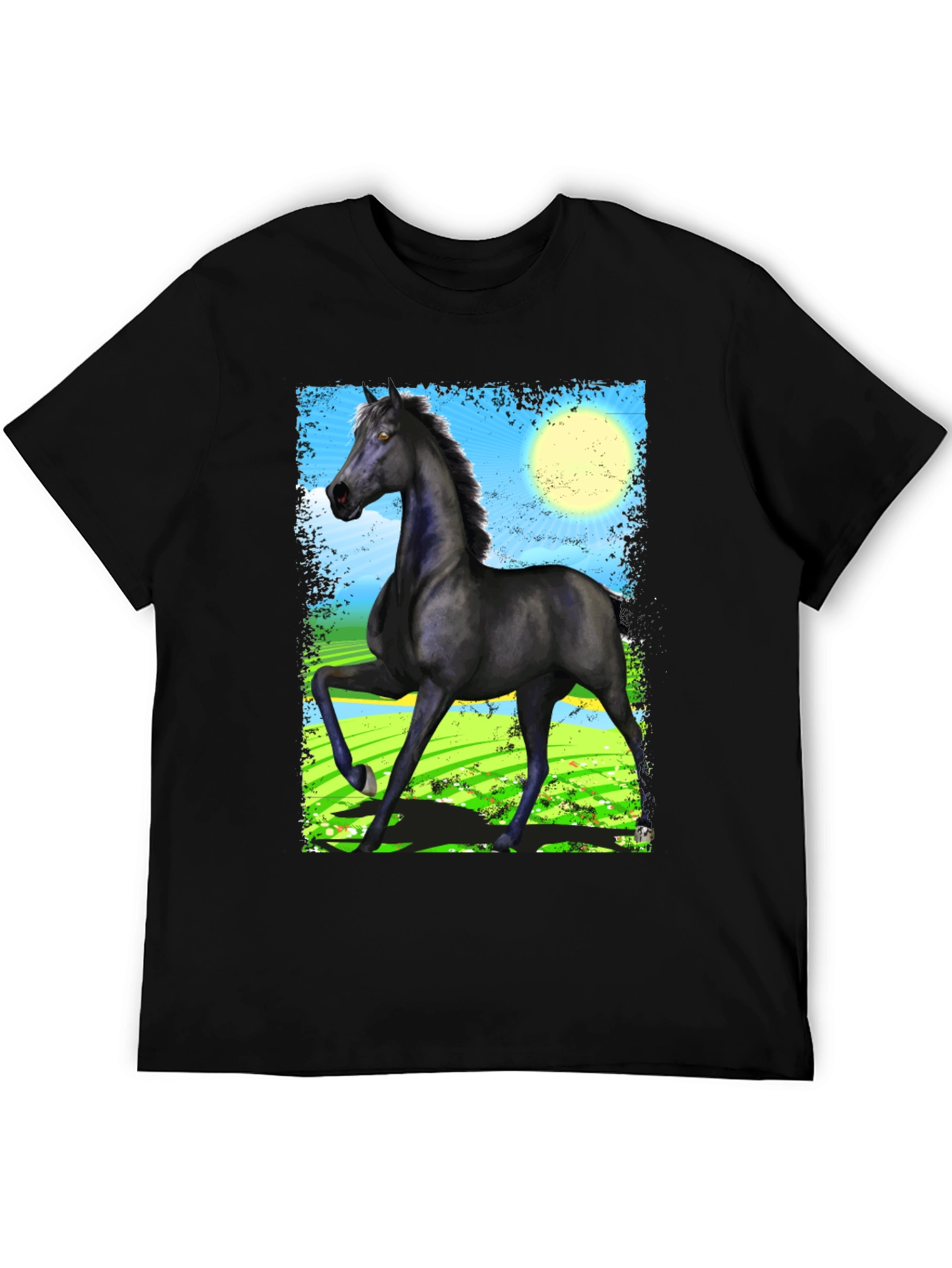 Black Black Horse Graphic Tee - Men's Fashion view 5