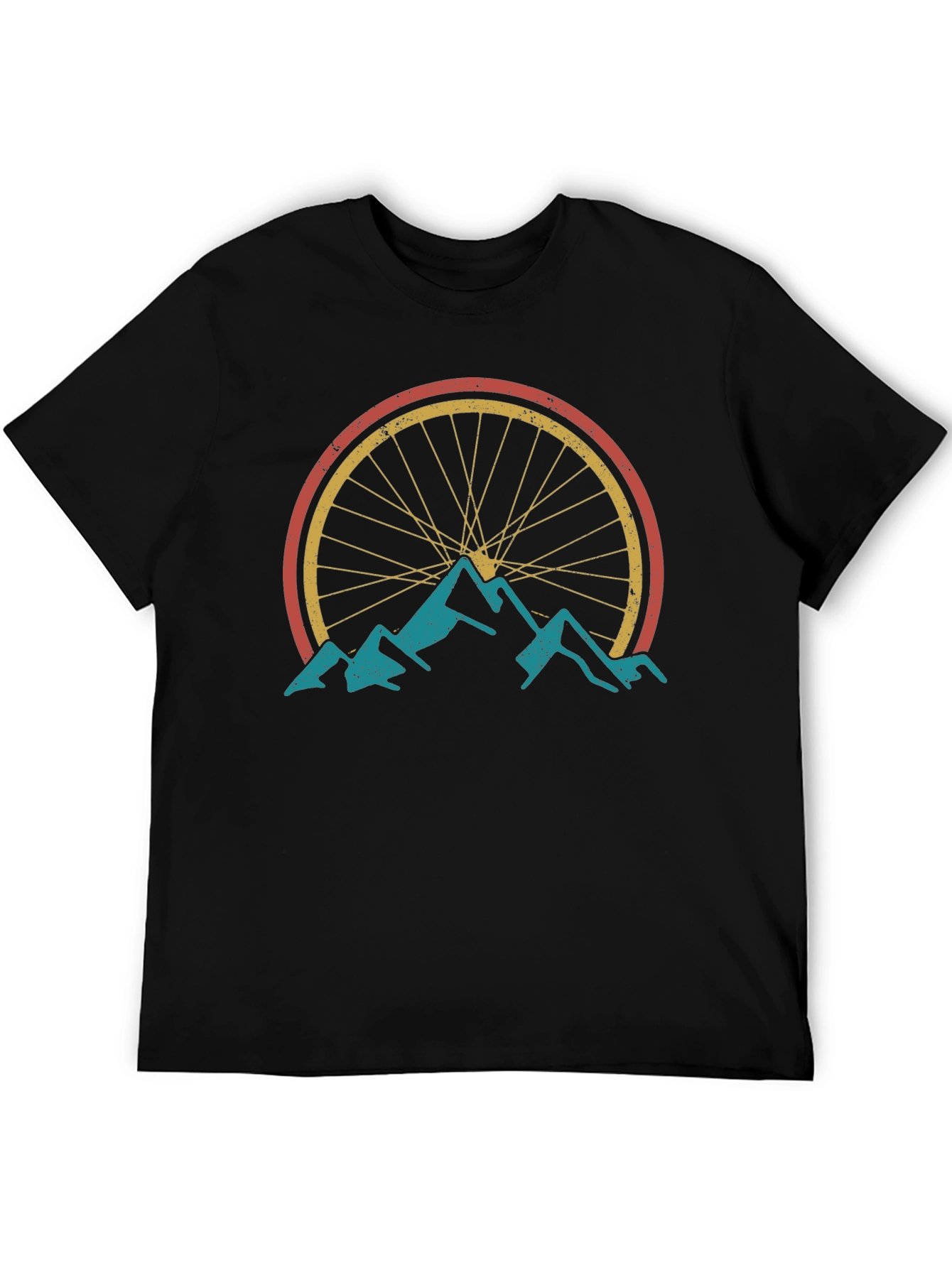 Black Mountain Bike Graphic Tee - Vintage Style view 5