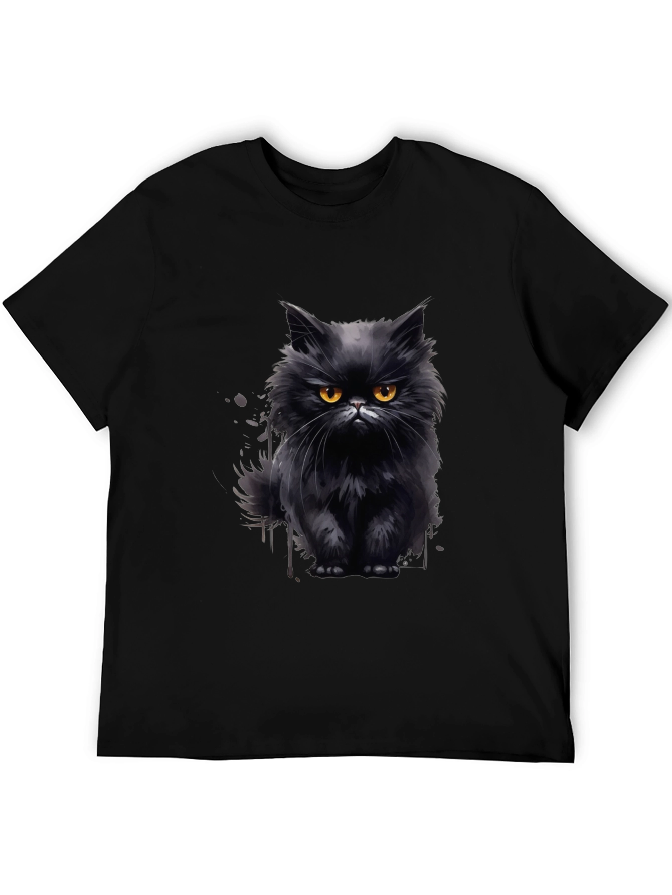 Black Black Cat Graphic T-Shirt - Men's Fashion view 5