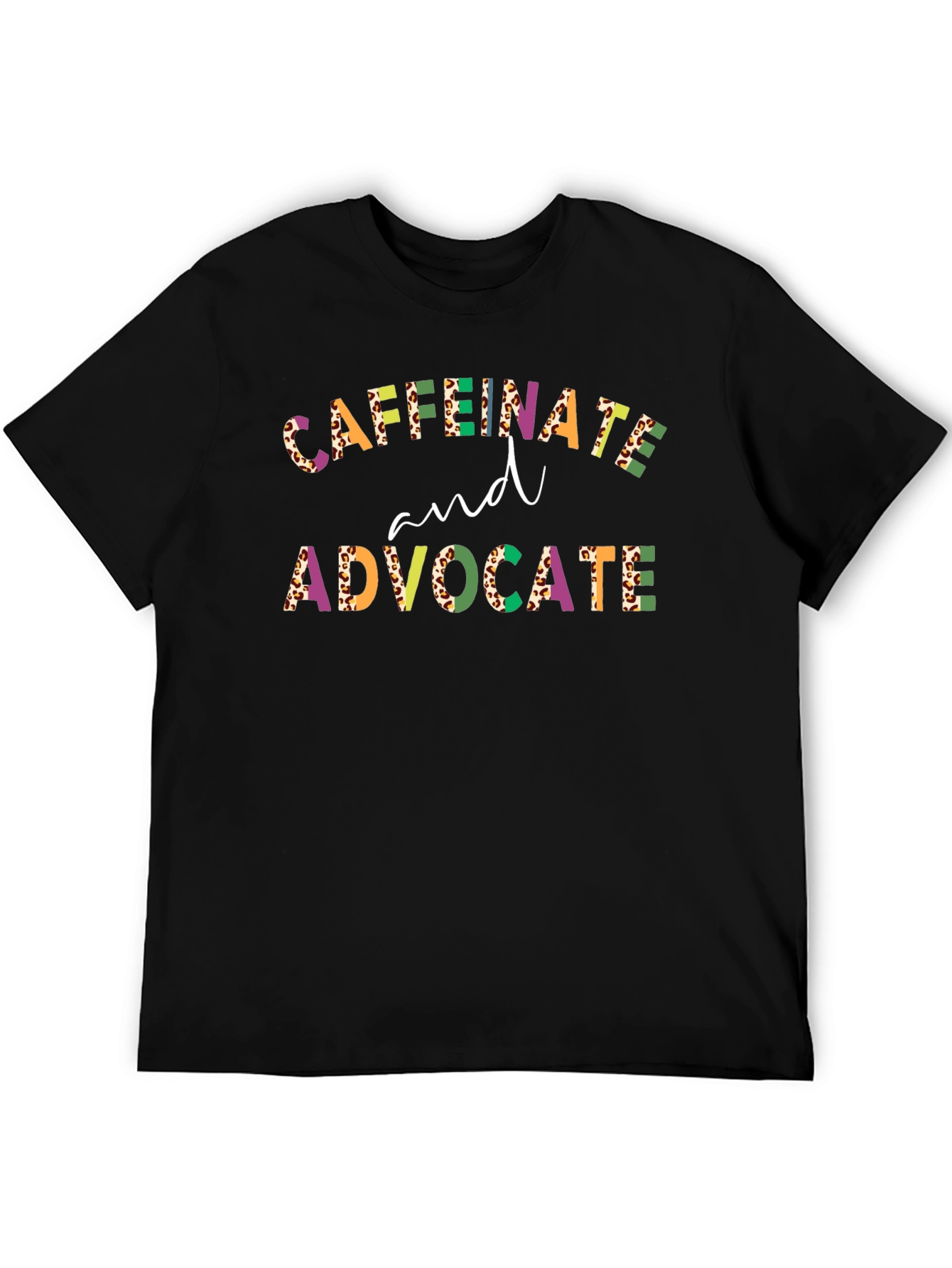 Black Caffeinate and Advocate Graphic Tee view 5