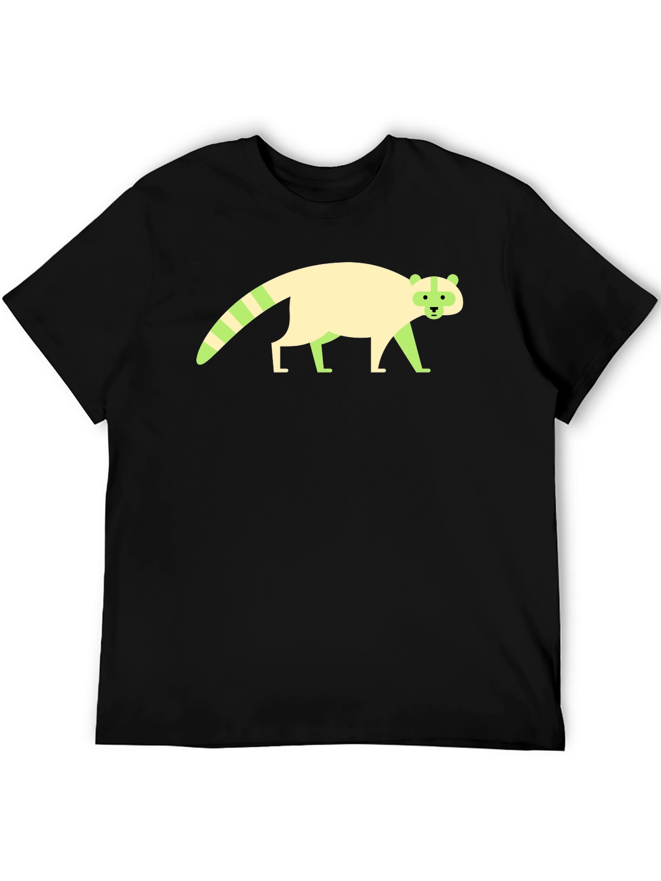 Black Raccoon Graphic Tee - Quirky Animal Shirt view 5
