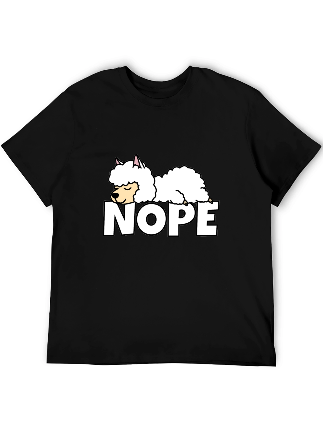 Black Nope Alpaca Graphic T-Shirt - Relaxed Fit view 5