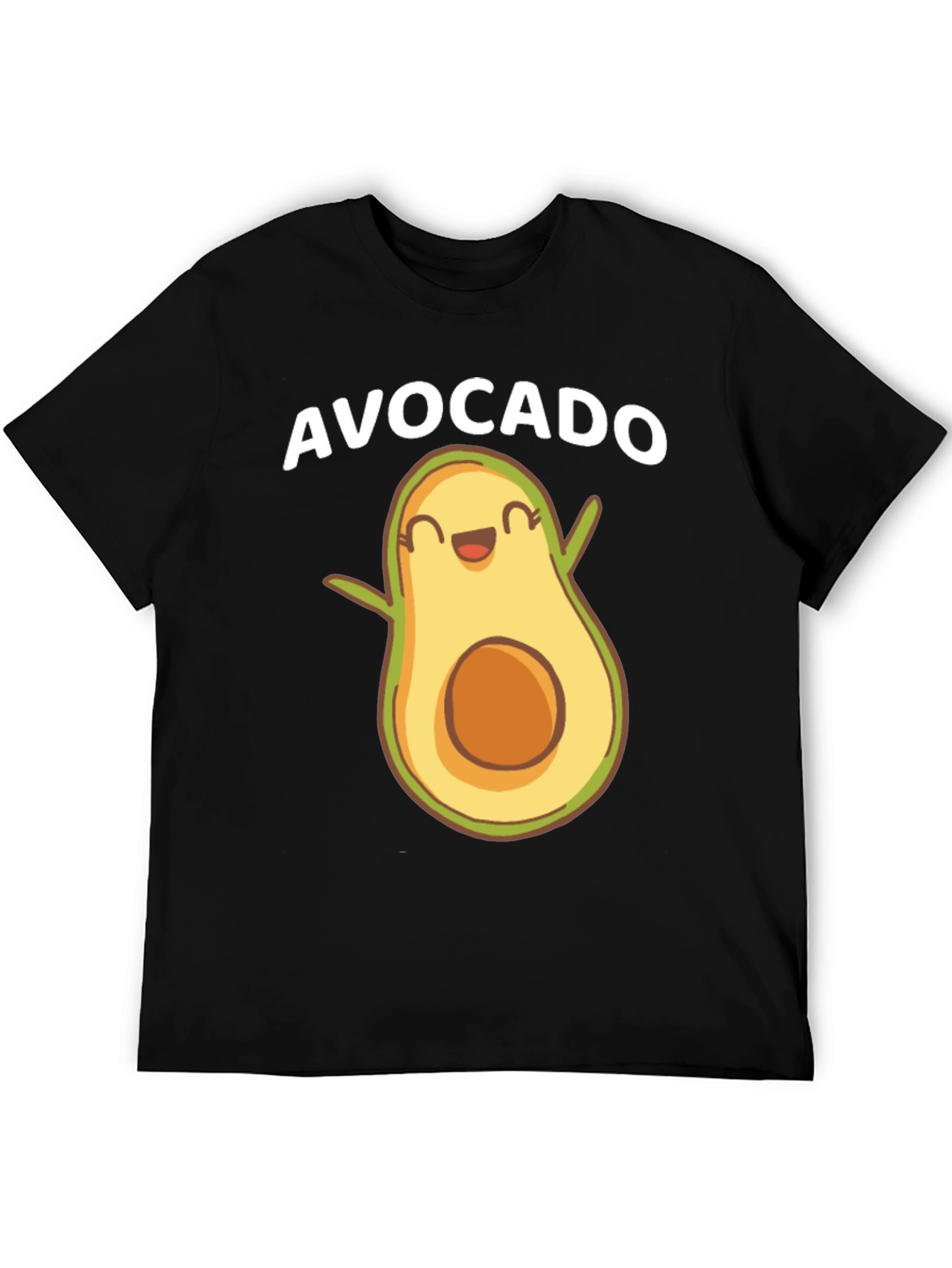 Black Funny Avocado Graphic Tee - Black view 5