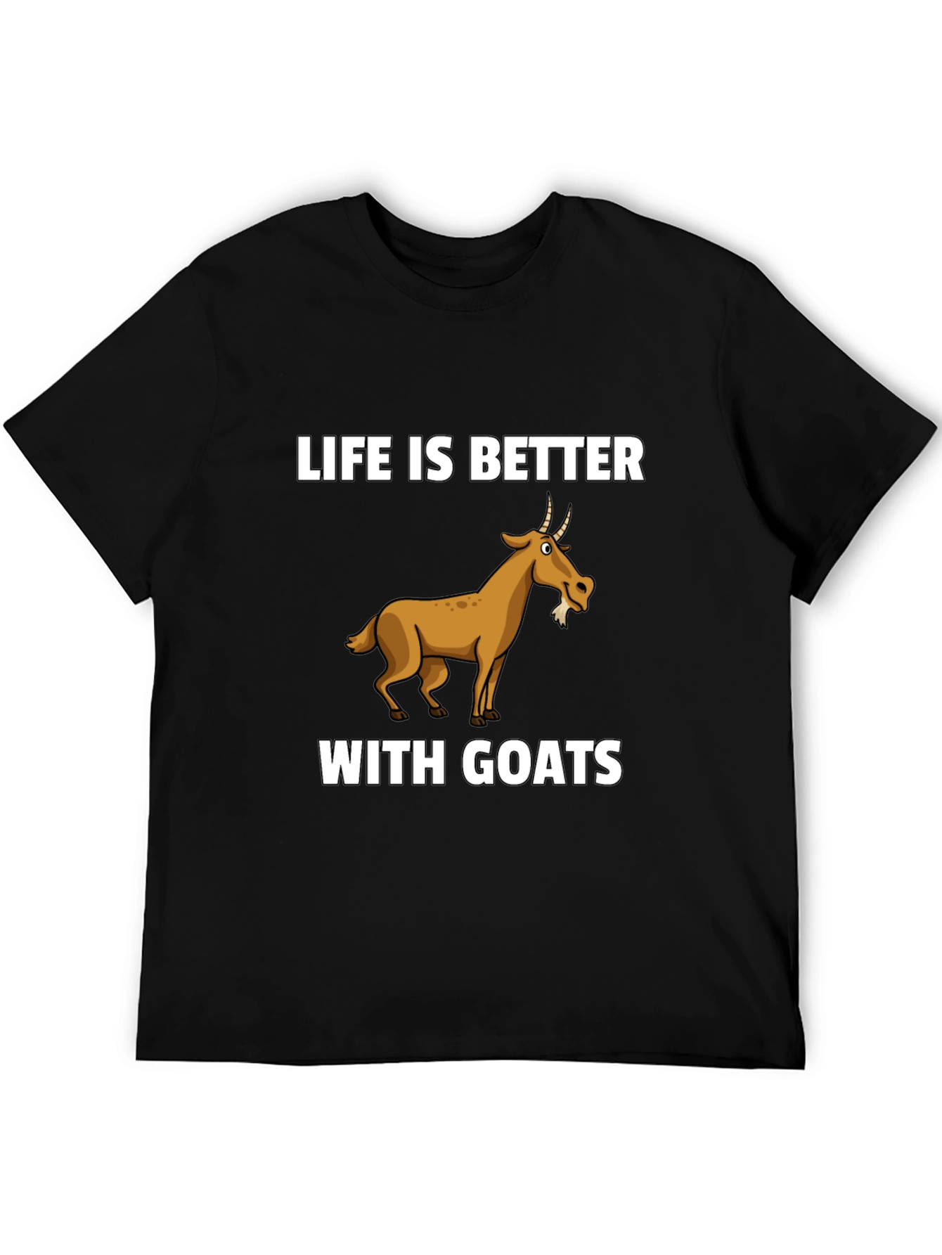 Black Life is Better with Goats Graphic T-Shirt view 5