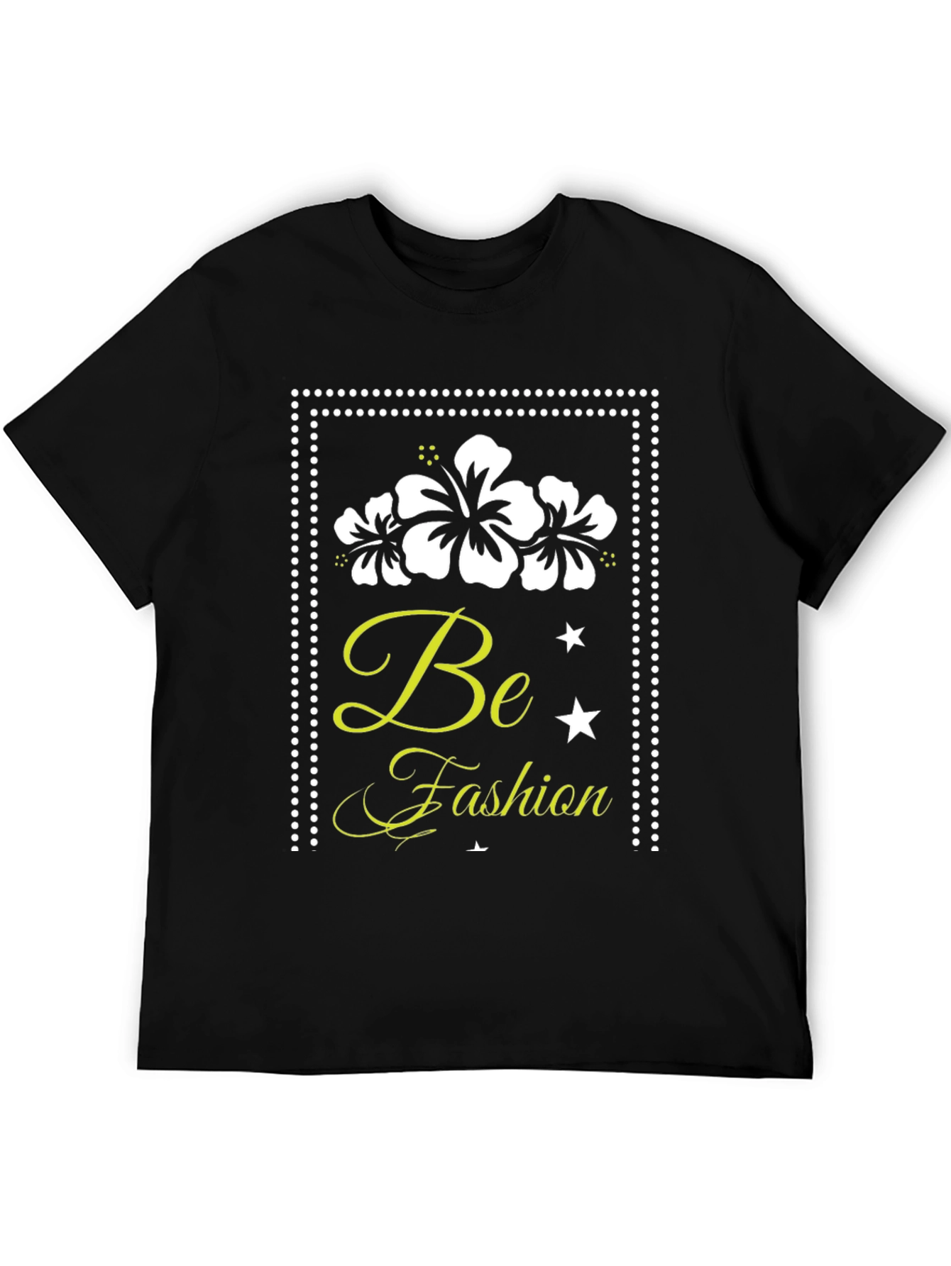 Black Be Fashion T-Shirt: Stylish Floral Graphic Tee view 5