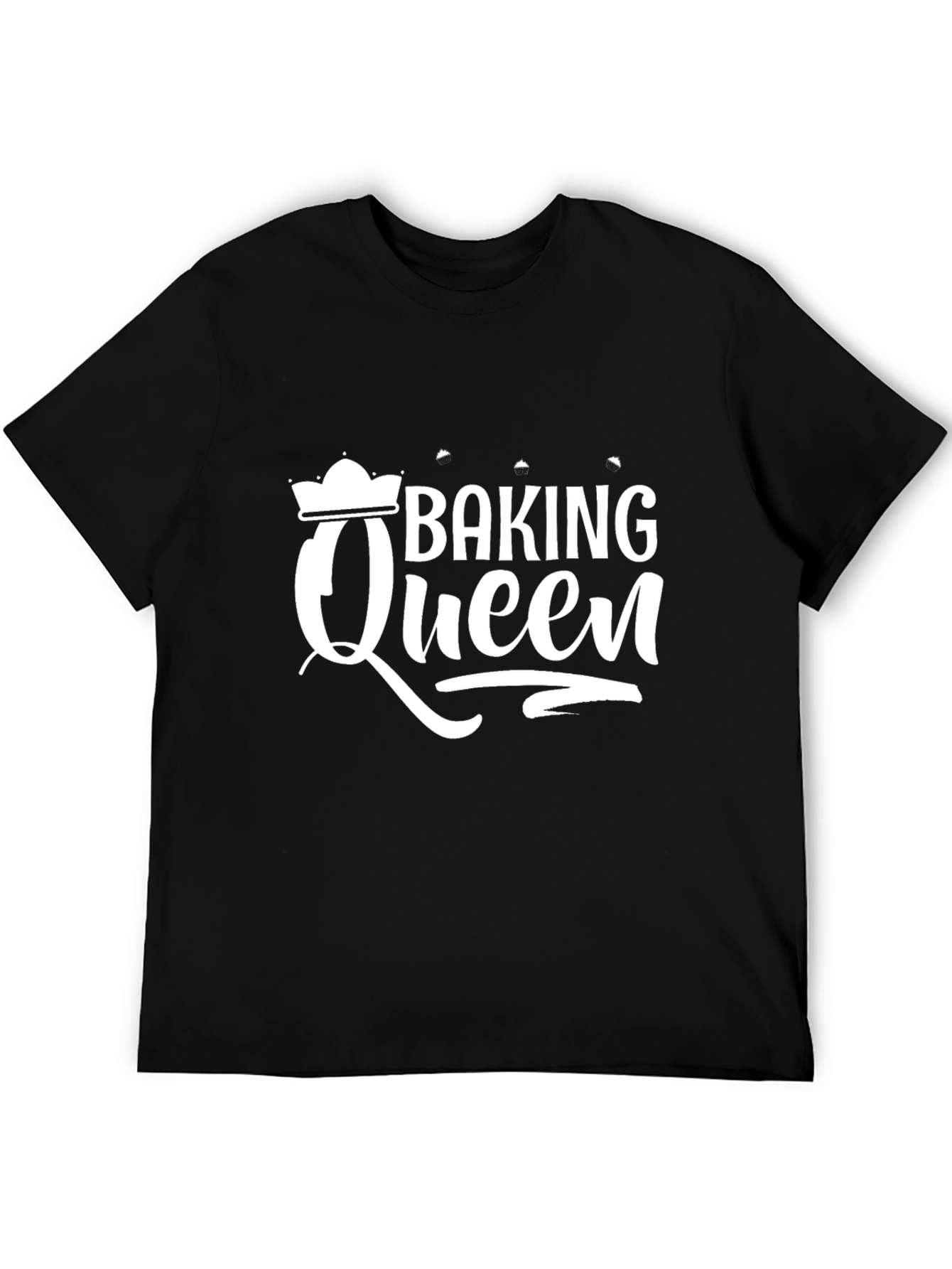 Black Baking Queen Black T-Shirt view 5