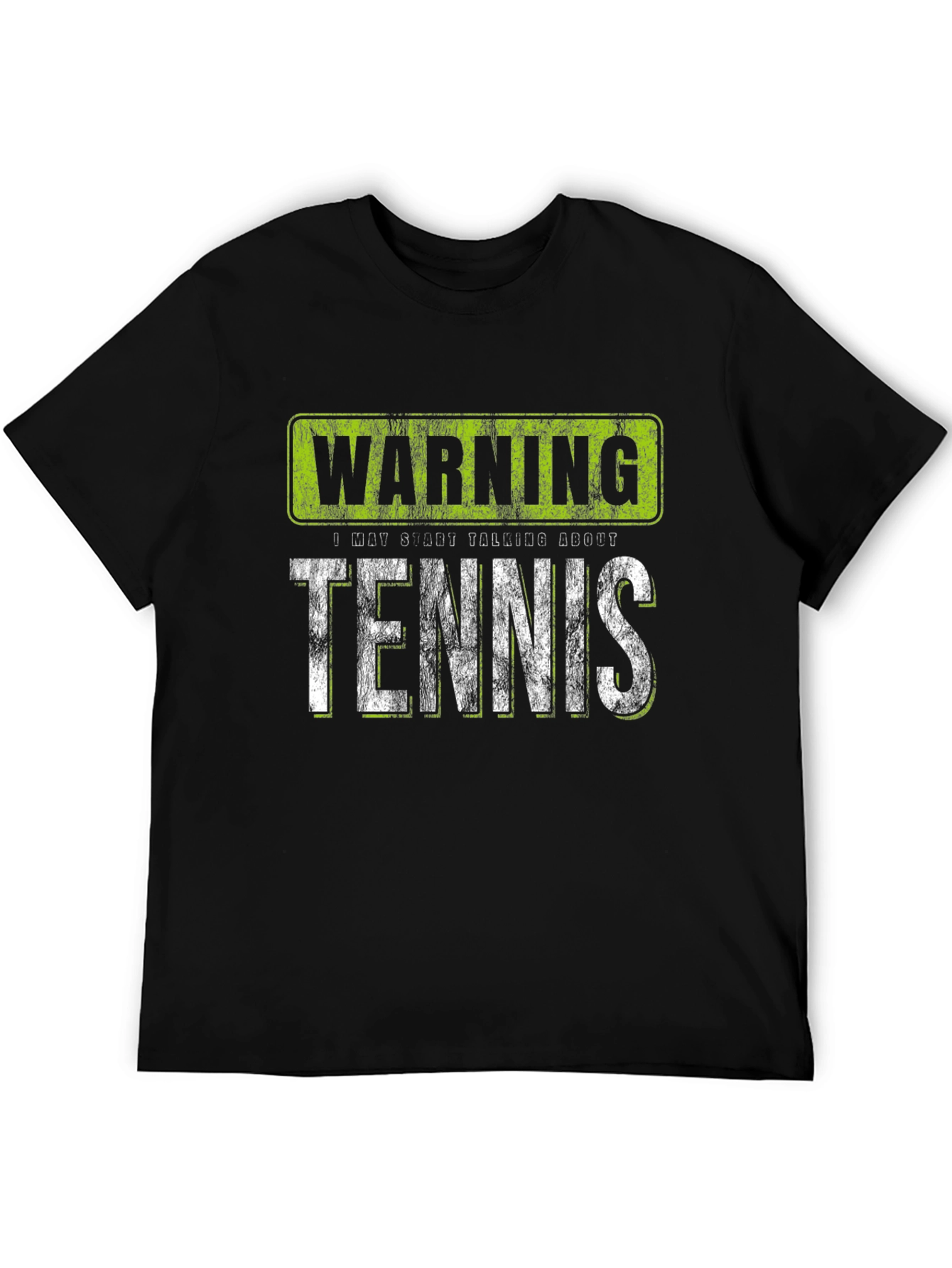 Black Warning: May Start Talking About Tennis T-Shirt view 5