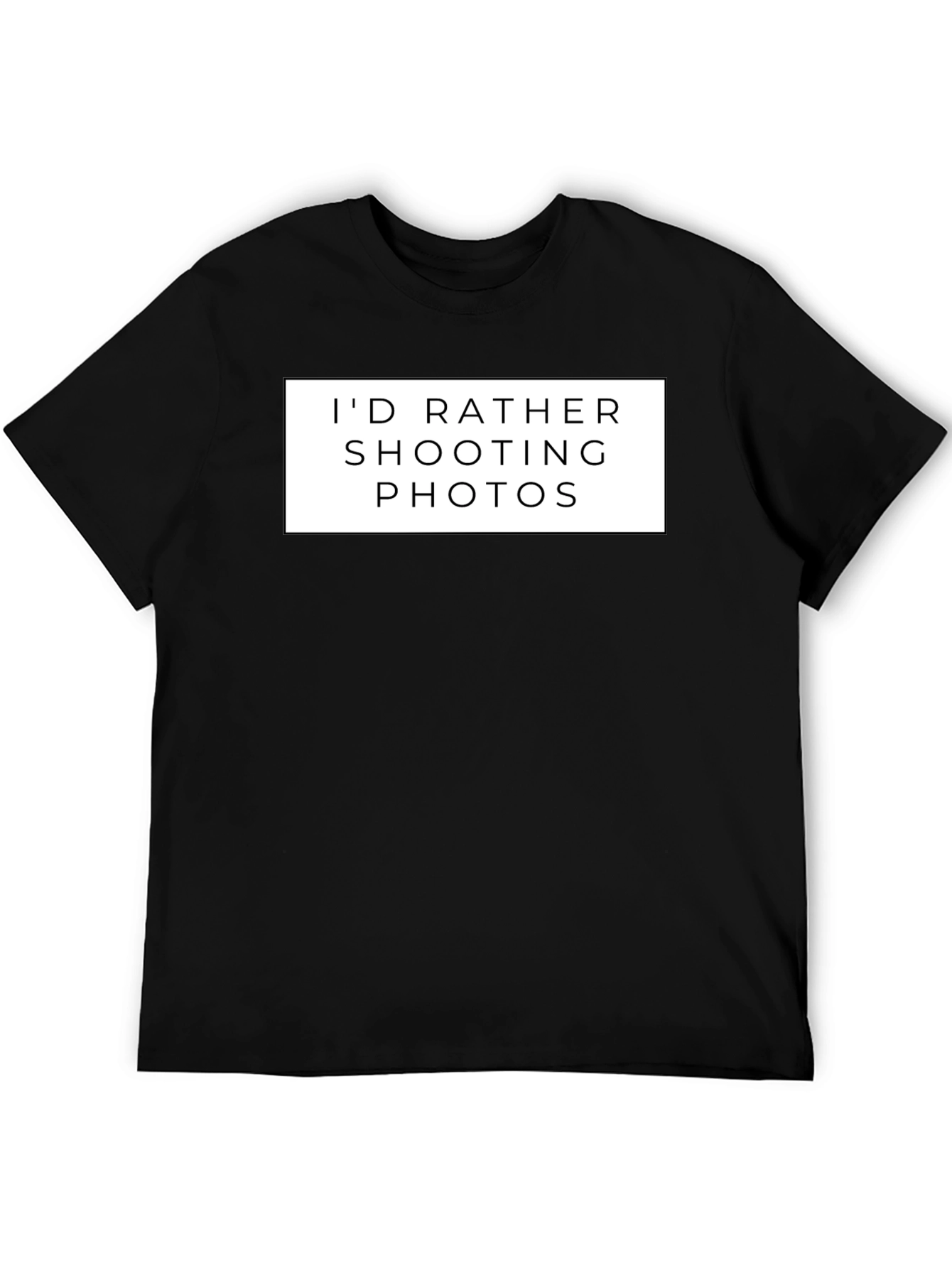 Black Photographer's Tee - I'd Rather Shooting Photos - Black view 5