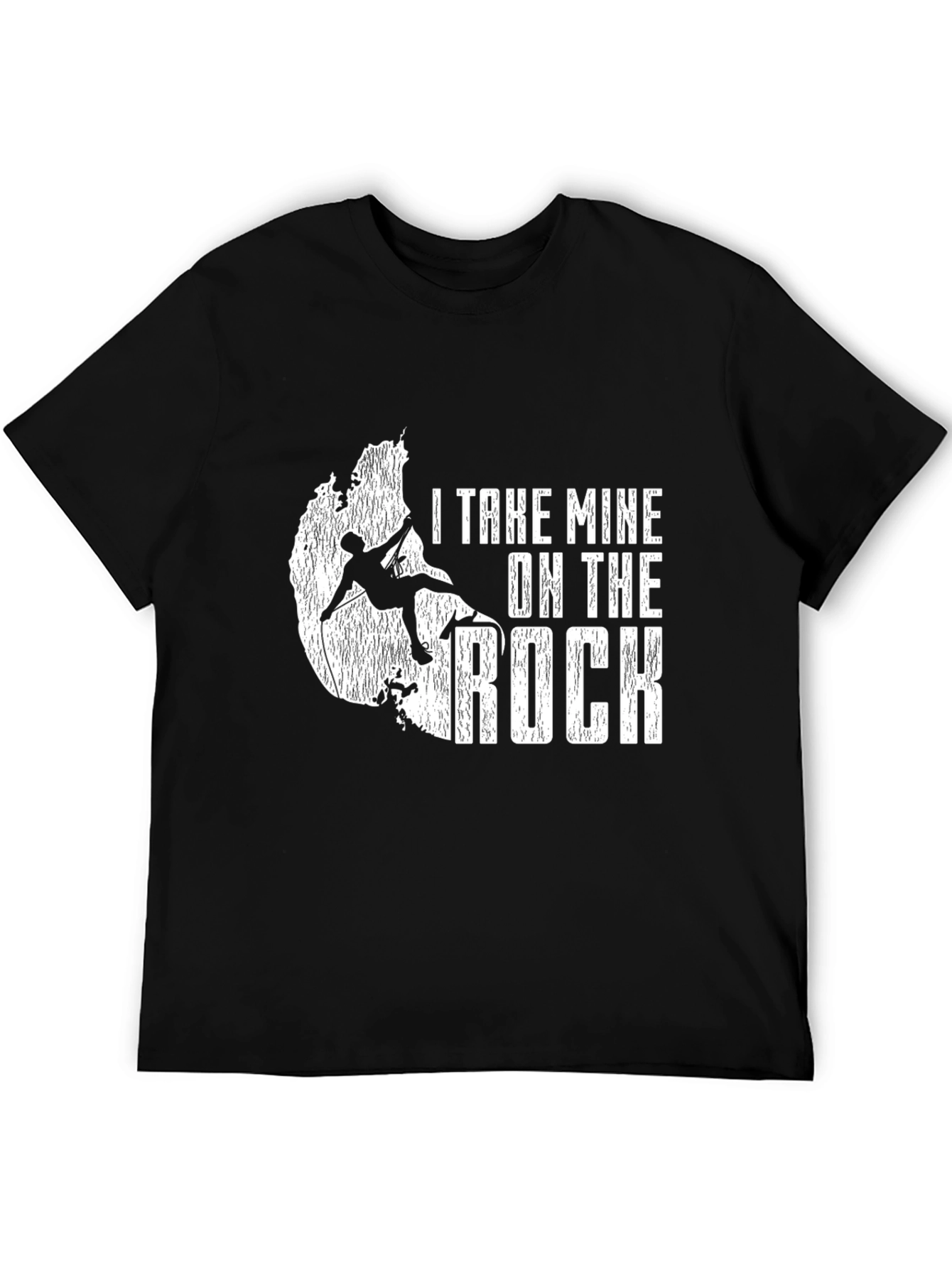 Black I Take Mine On The Rock Climbing T-Shirt view 5