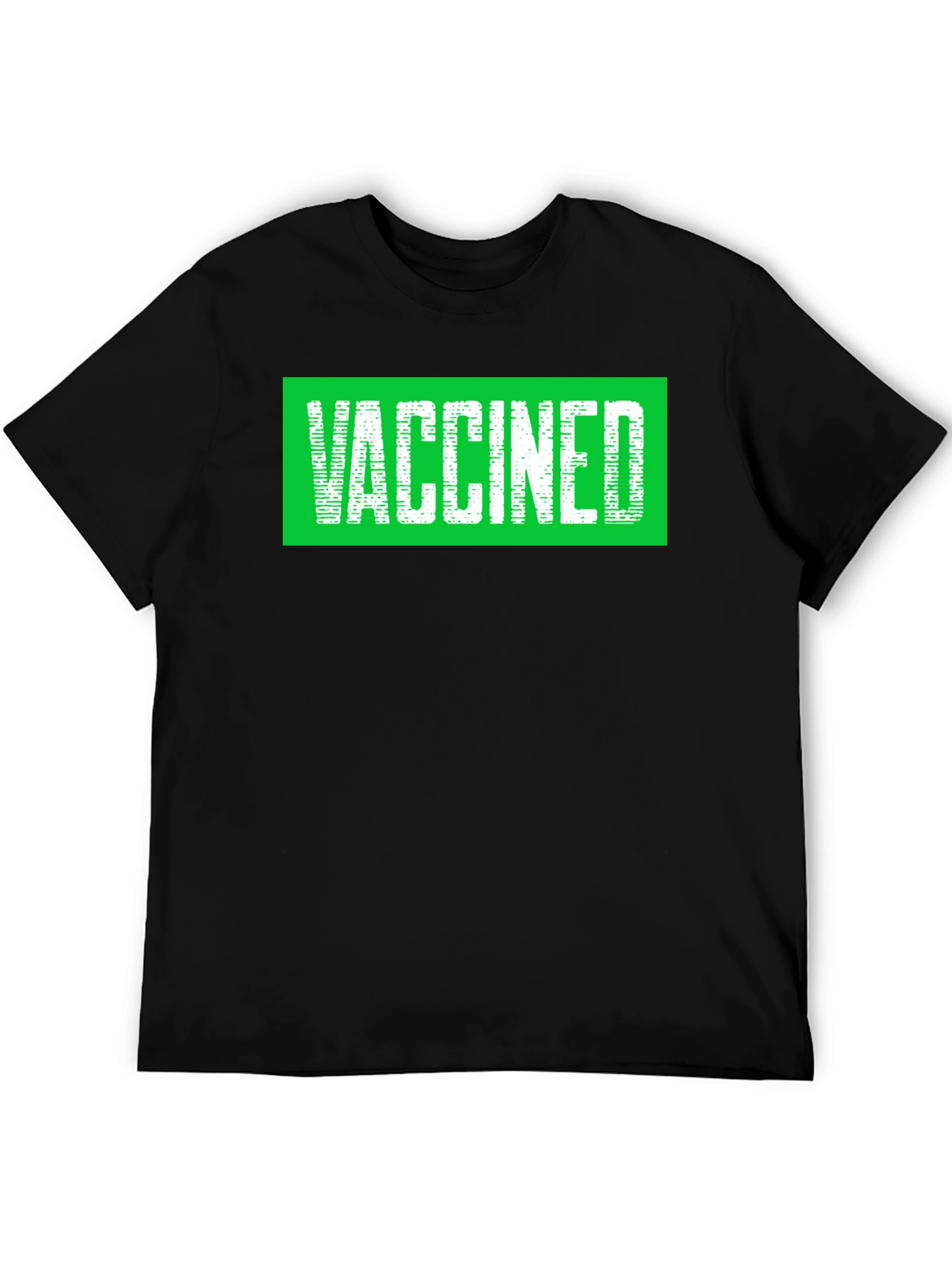 Black Vaccinated Graphic Print T-Shirt view 5