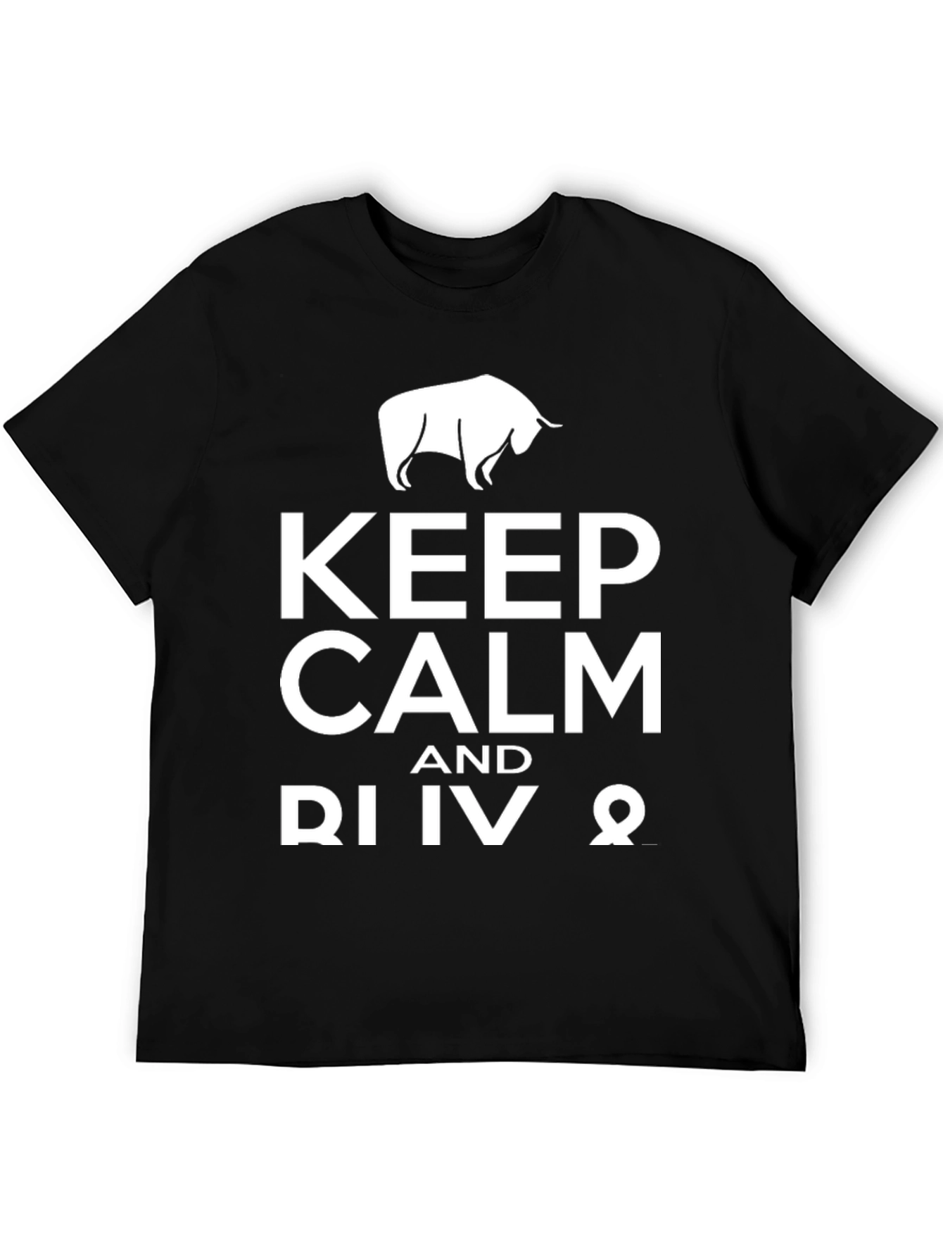 Black Keep Calm and Trade T-Shirt view 5
