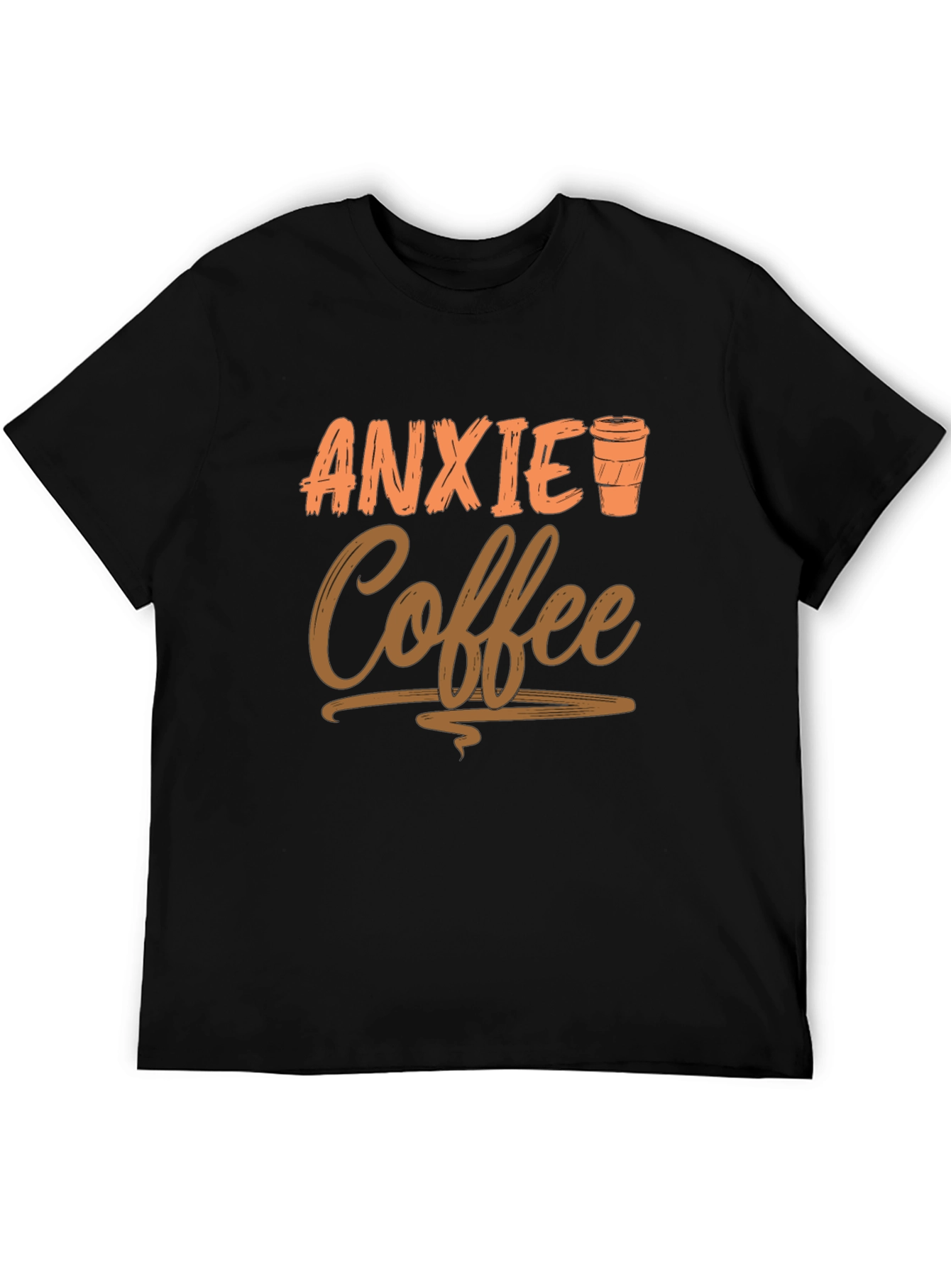 Black Anxiety Coffee Graphic Tee - Relaxed Style view 5