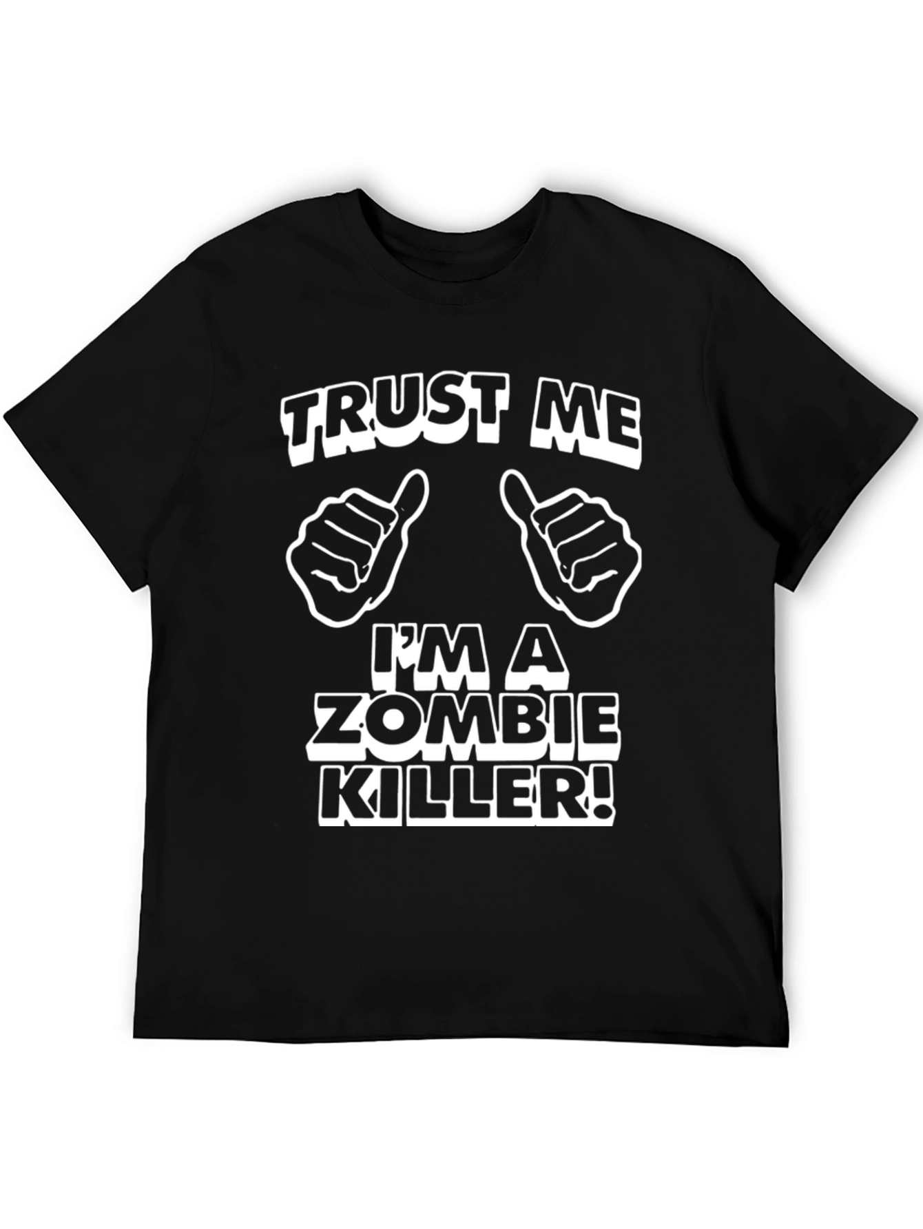 Black Trust Me Zombie Killer T-Shirt Funny Novelty Tee view 5