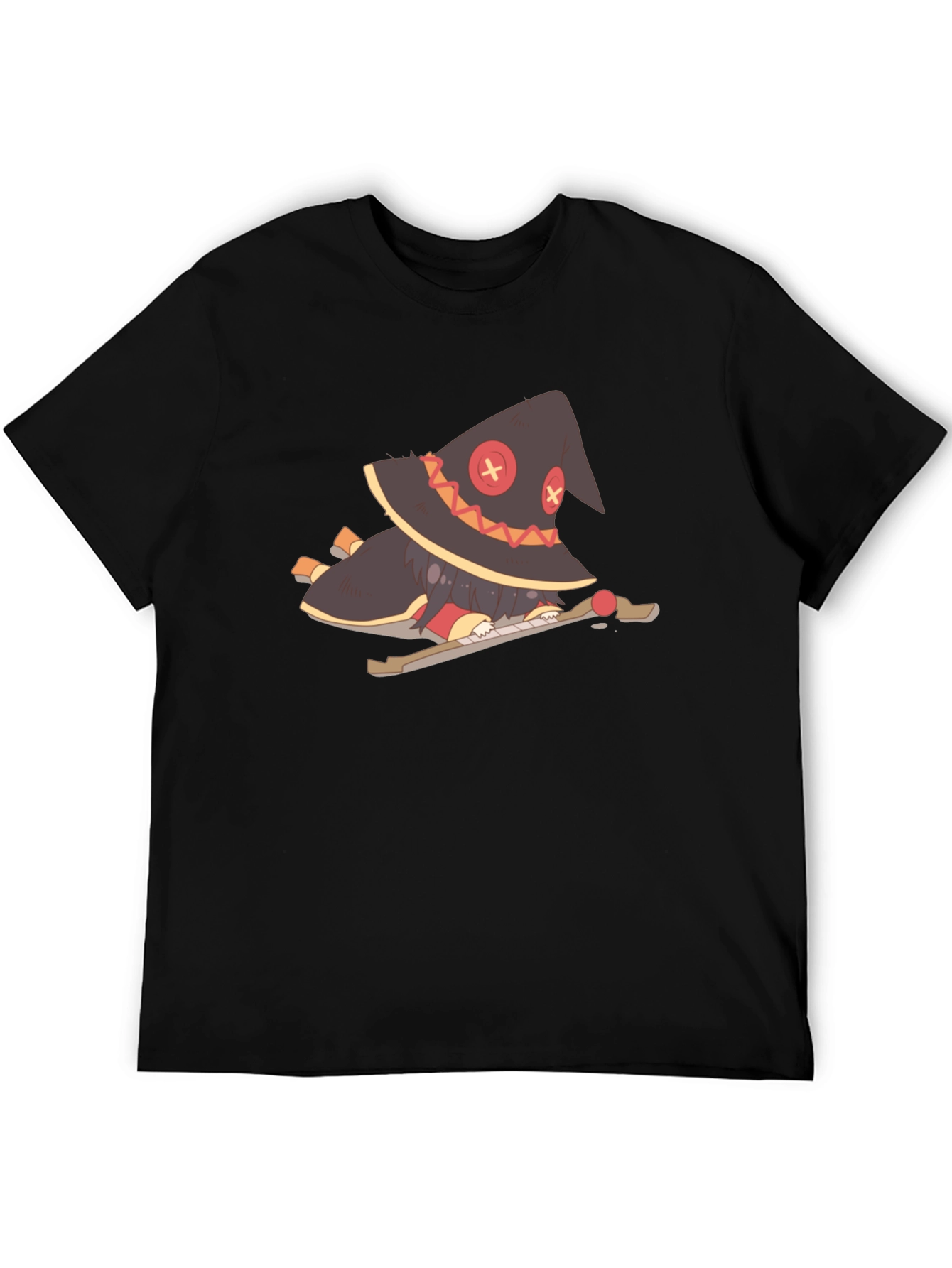 Black Anime Character Graphic Black T-Shirt view 5