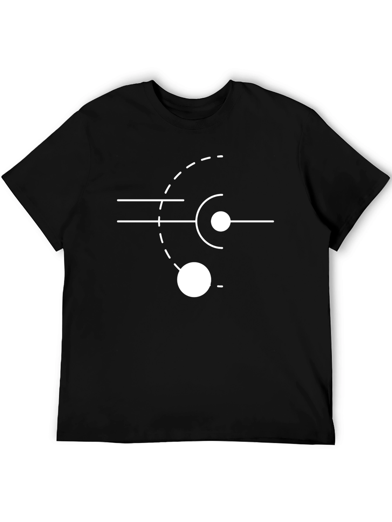 Black Abstract Symbol Black T-Shirt view 5