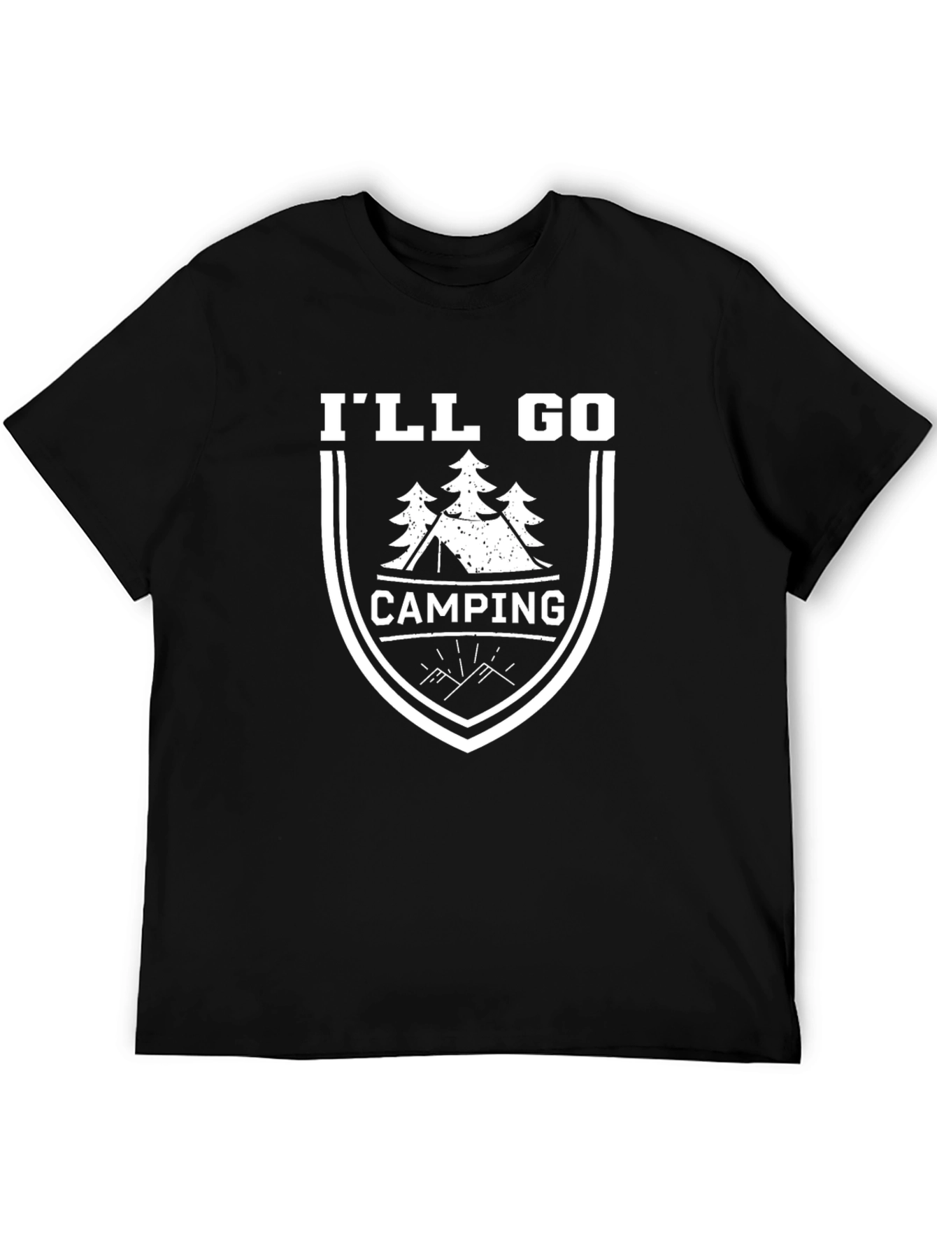 Black I'll Go Camping T-Shirt - Outdoor Adventure Tee view 5
