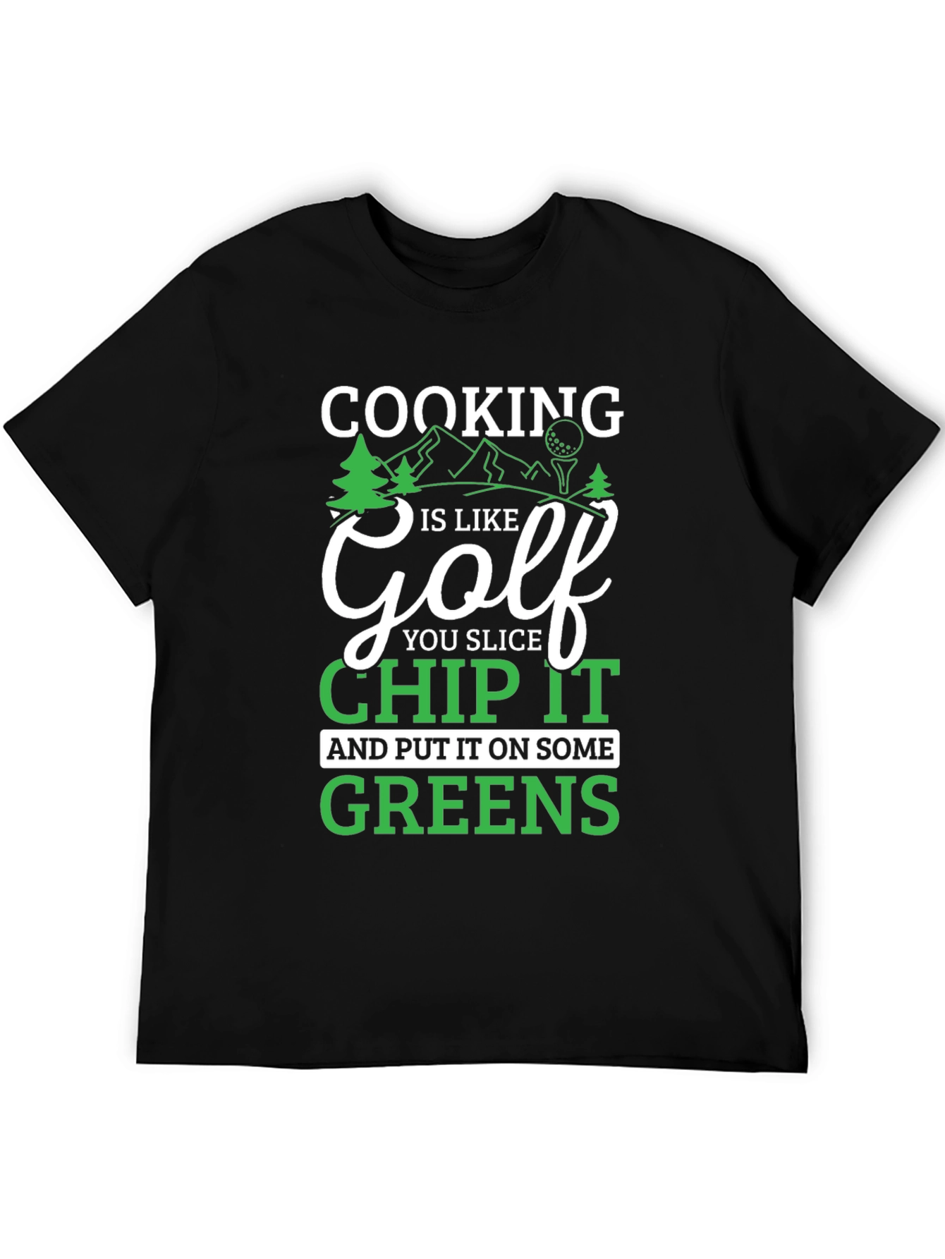Black Cooking is like Golf T-Shirt view 5