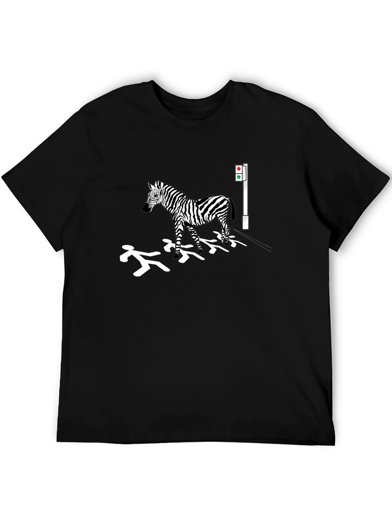 Black Zebra Crossing T-Shirt view 5