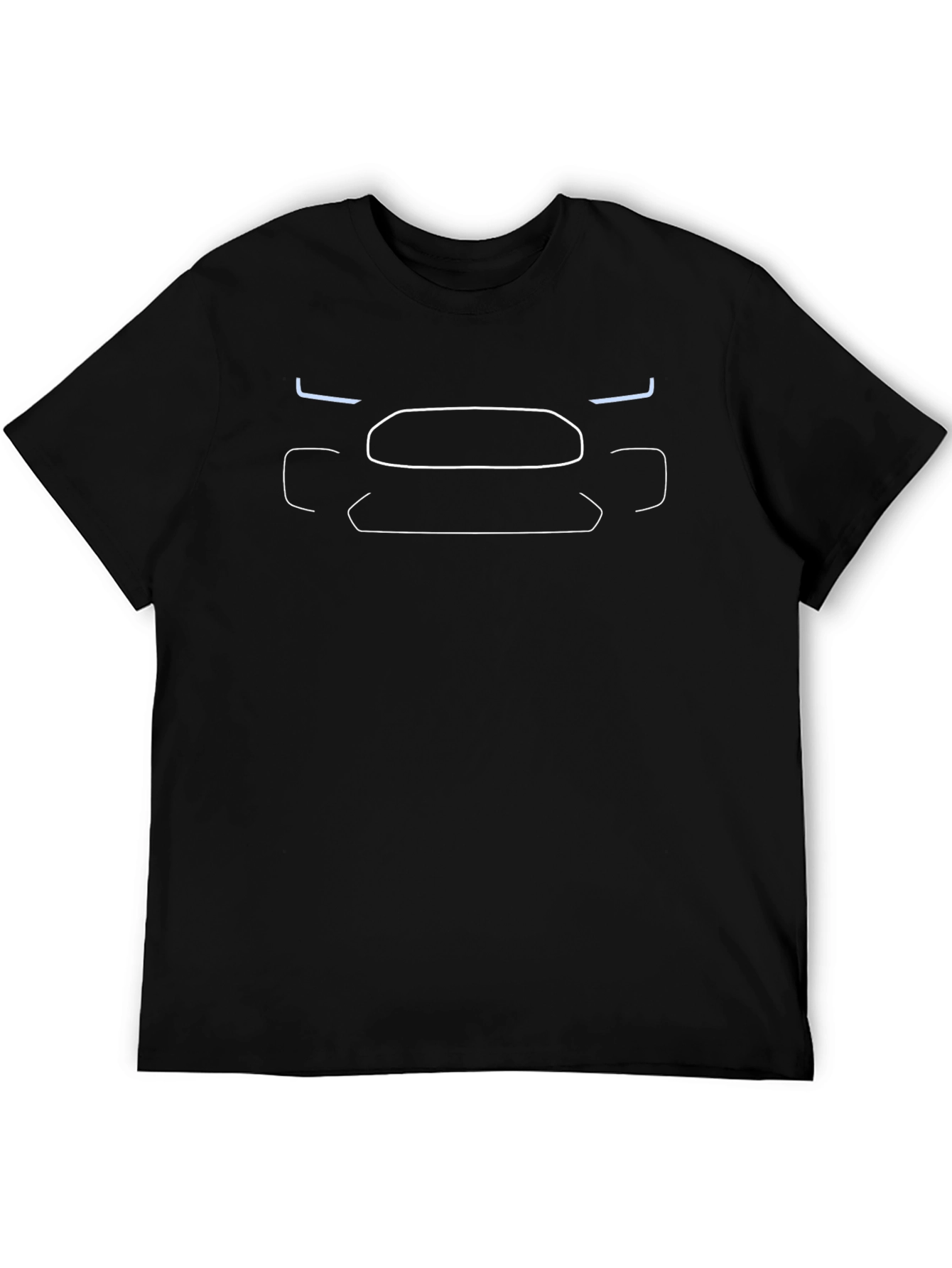 Black Car Outline Graphic T-Shirt view 5