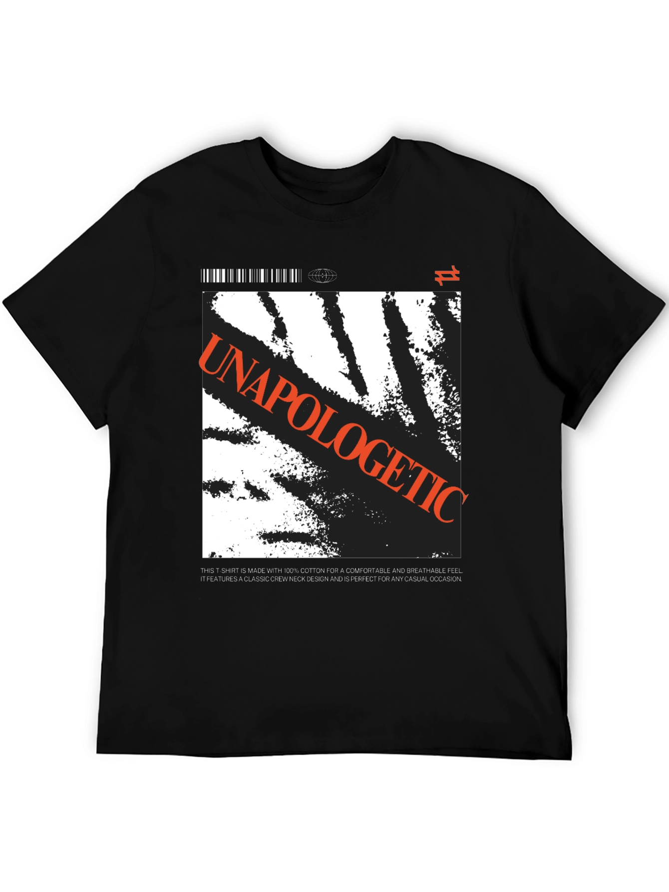Black Unapologetic Graphic Print T-Shirt view 5