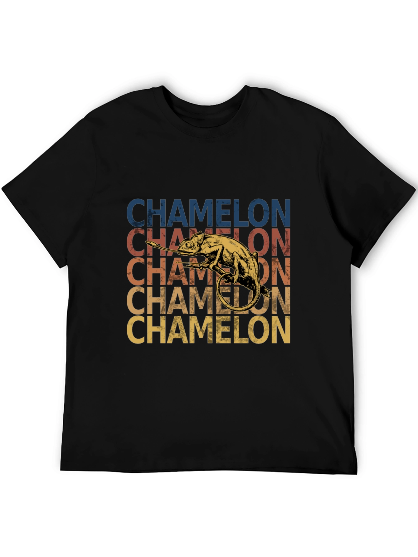 Black Chameleon Graphic Tee - Retro Style view 5