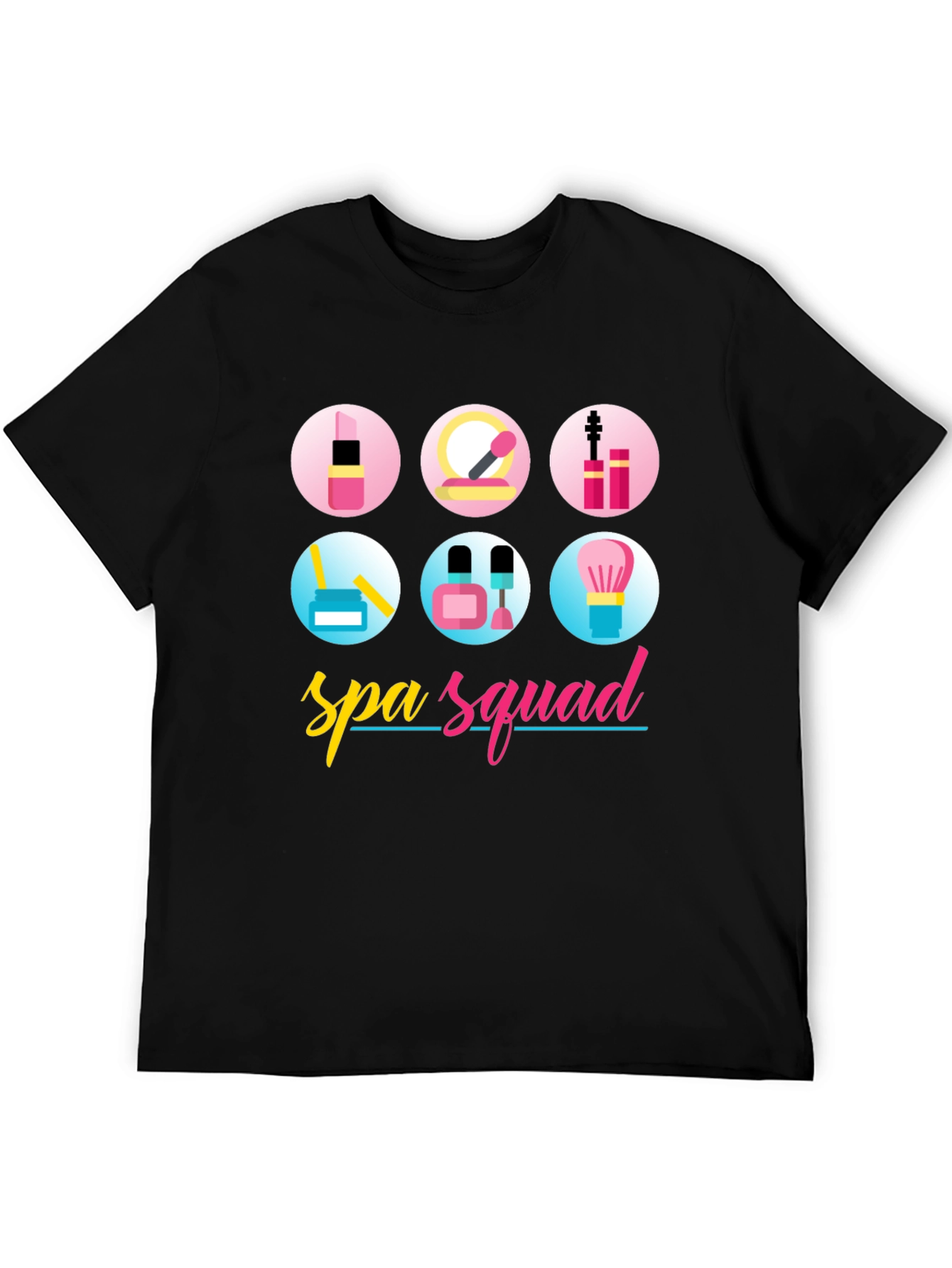 Black Spa Squad Graphic T-Shirt - Black Cotton Tee view 5