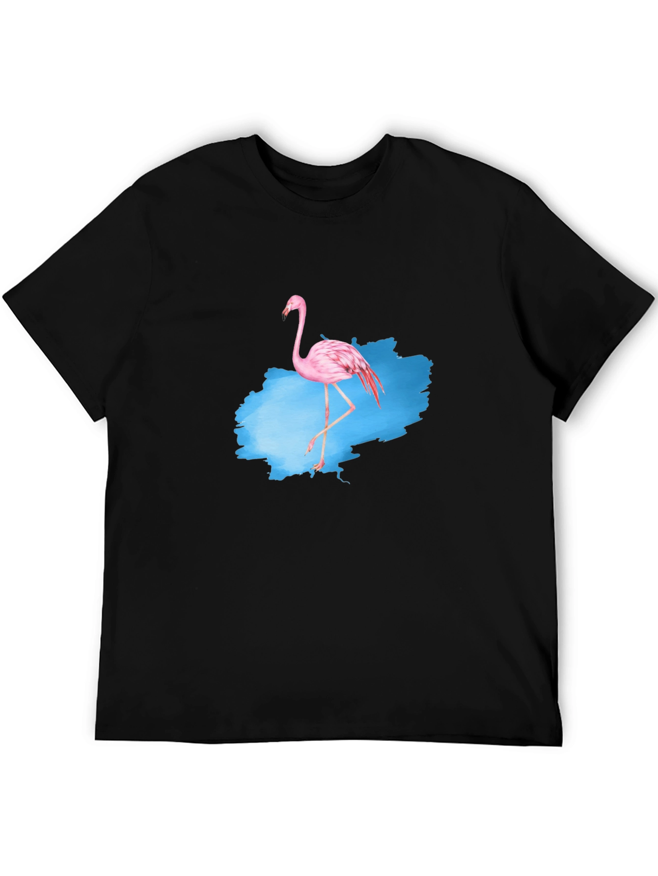 Black Flamingo Graphic Tee - Men's Black T-Shirt view 5