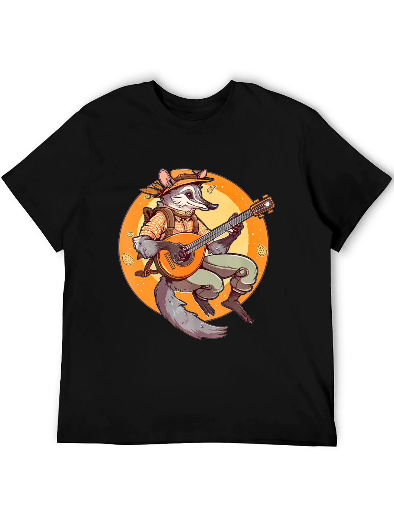 Black Raccoon Musician Graphic Tee view 5