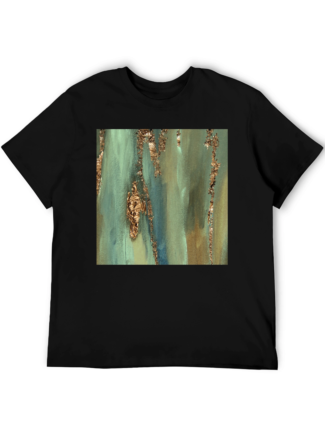 Black Abstract Art Print Tee - Stylish and Unique Design view 5