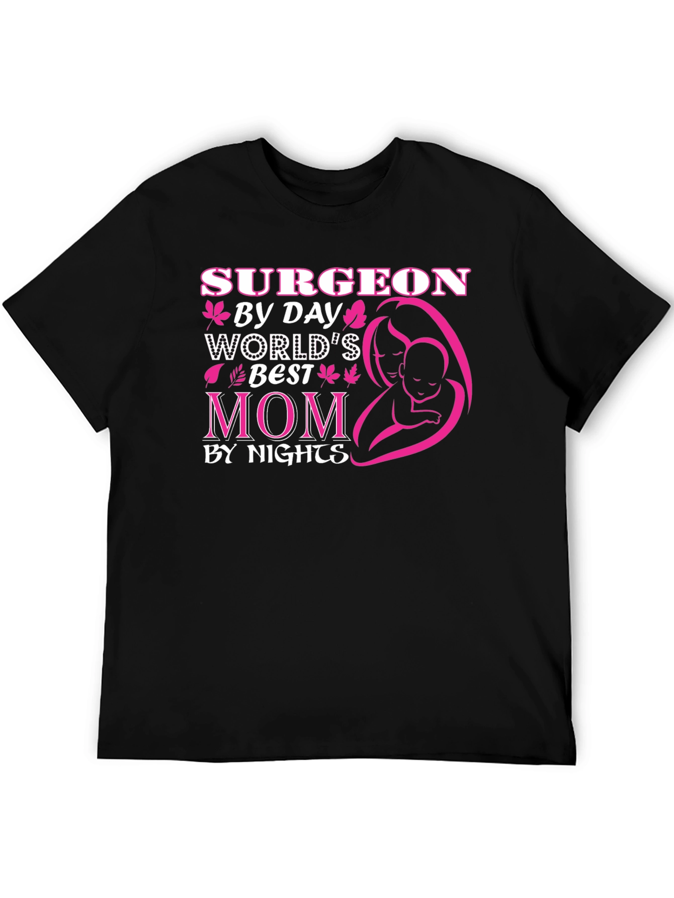 Black Surgeon Mom T-Shirt - Worlds Best Mom view 5