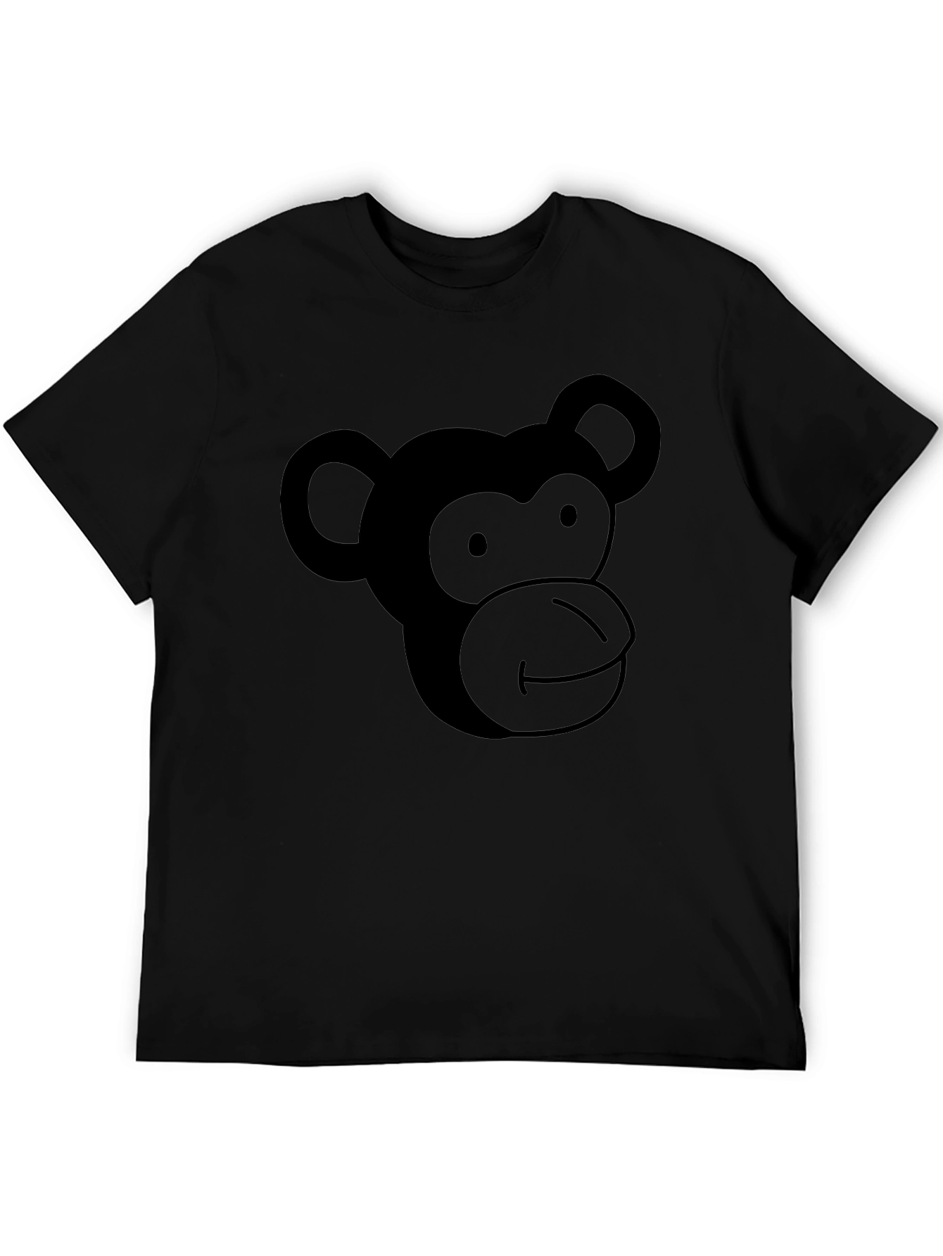 Black Monkey Face Graphic T-Shirt - Soft Cotton Blend view 5