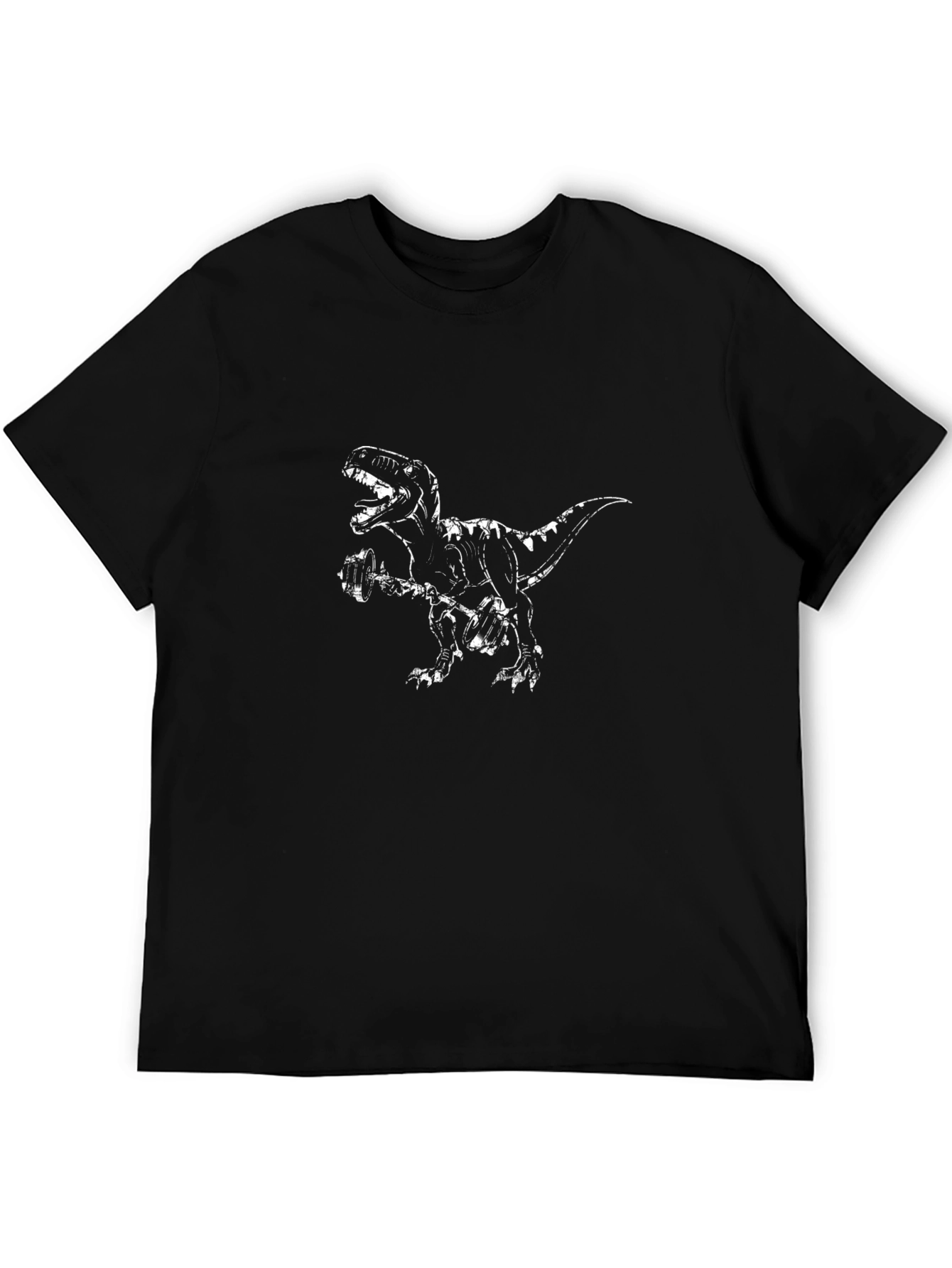 Black Dino Gym T-Shirt - Black Cotton view 5