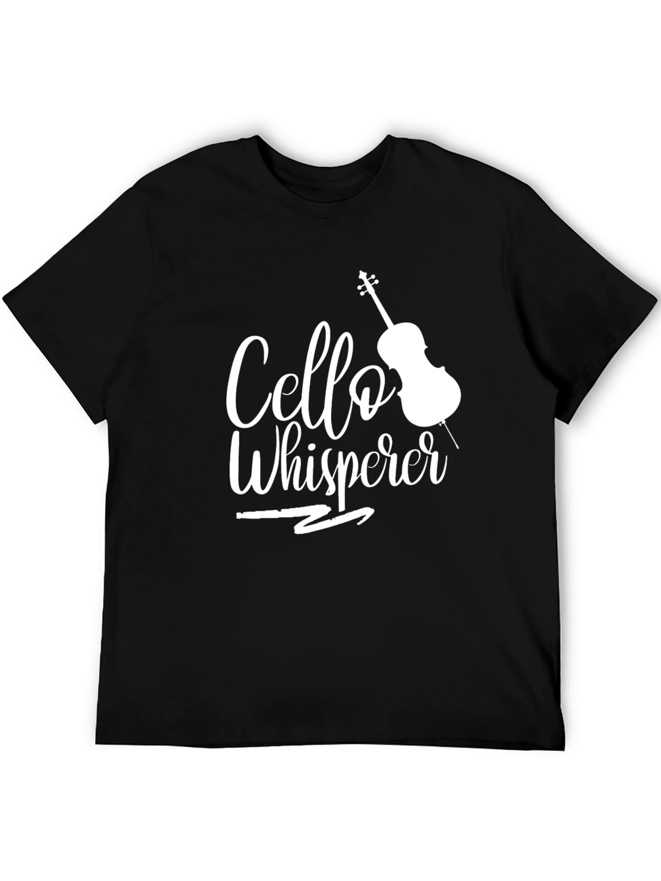 Black Cello Whisperer Graphic T-Shirt for Music Lovers view 5