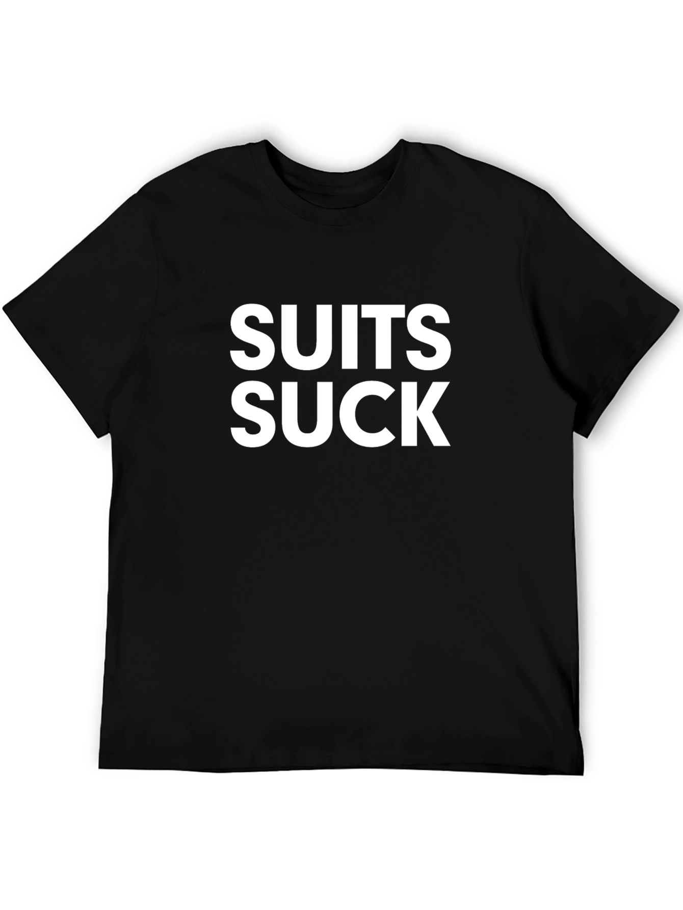 Black Suits Suck T-Shirt - Anti-Corporate Humor Tee view 5