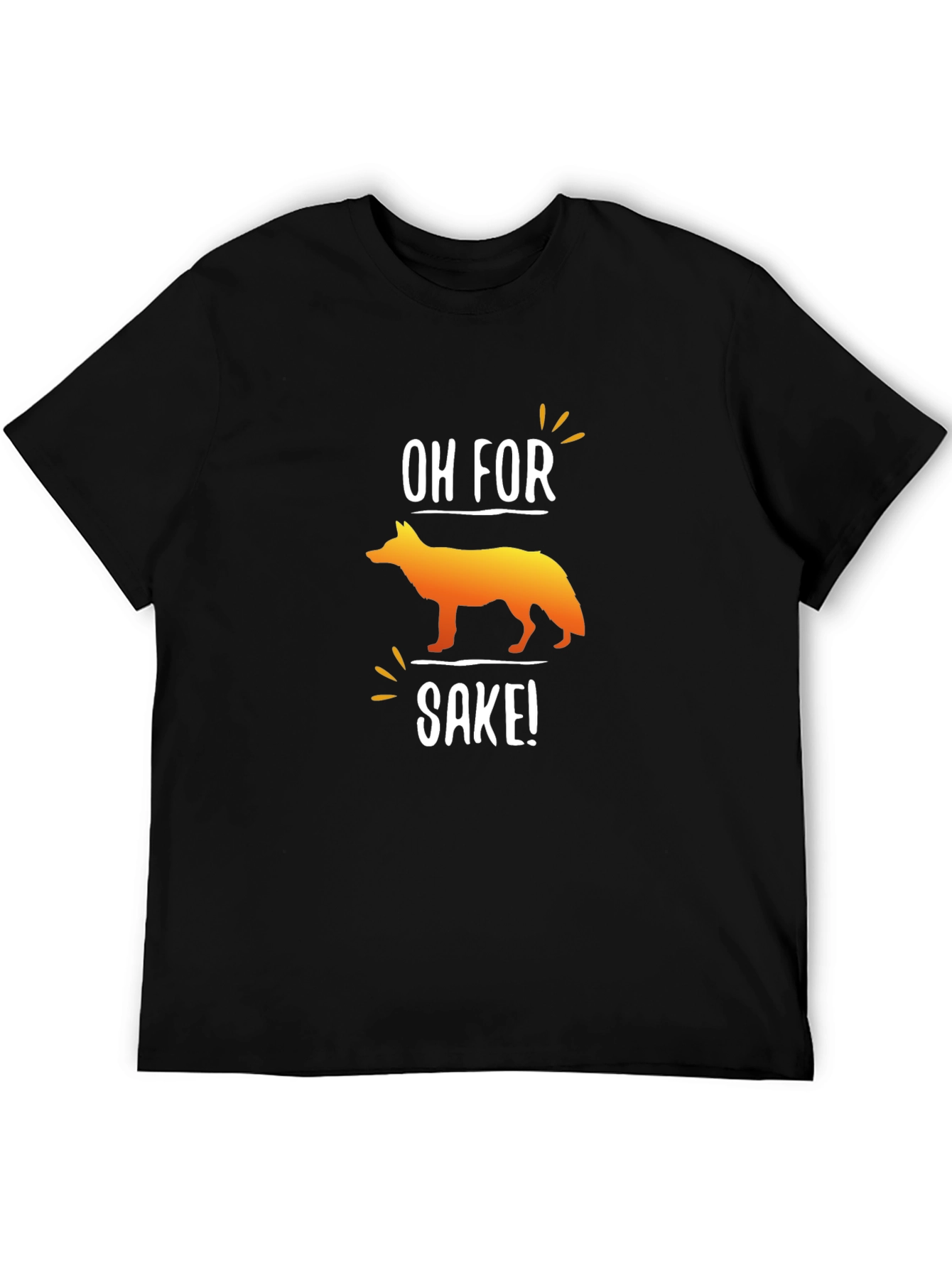 Black Oh For Fox Sake! Graphic Tee view 5