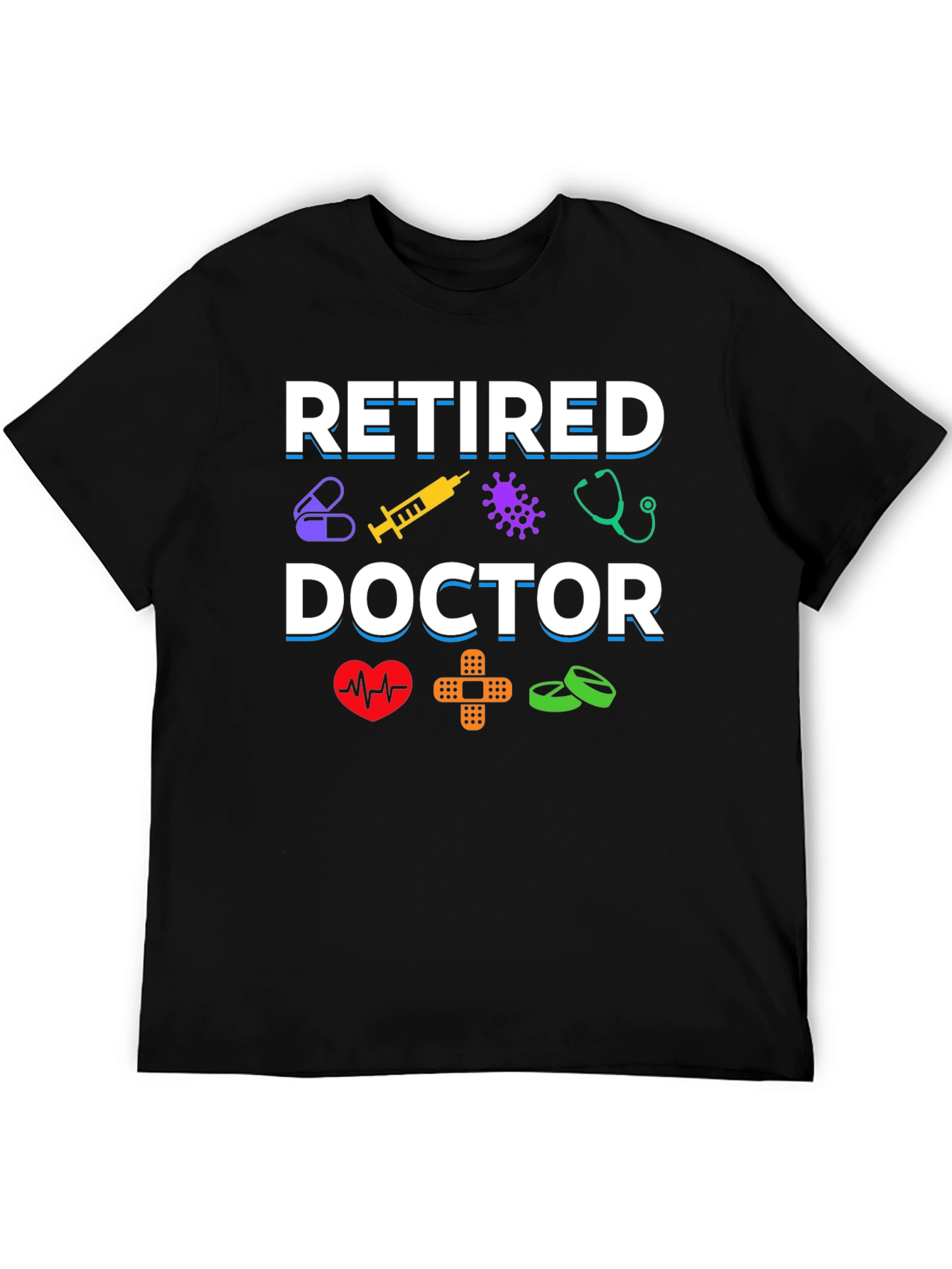Black Retired Doctor Graphic T-Shirt view 5