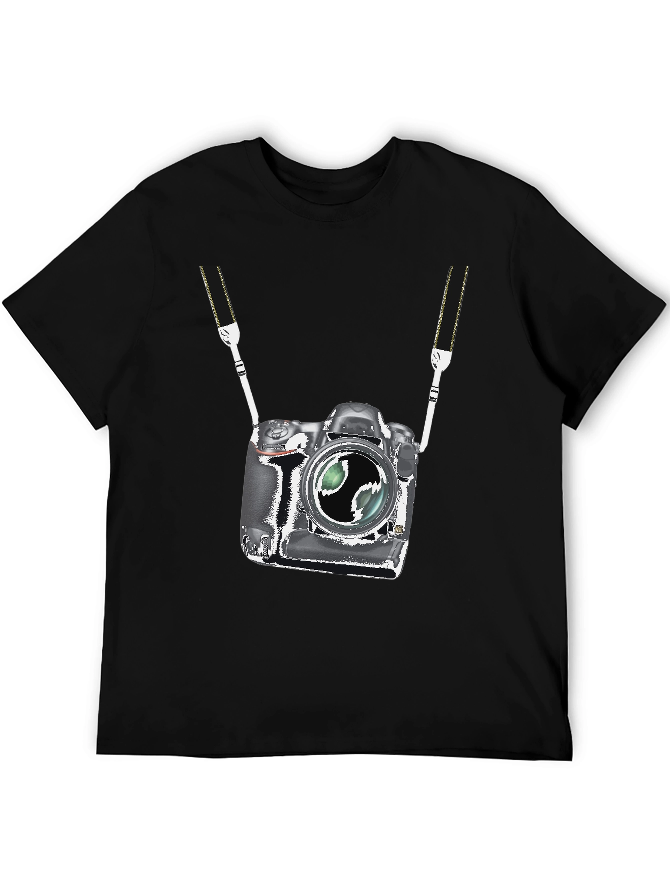 Black Novelty Camera Graphic T-Shirt view 5