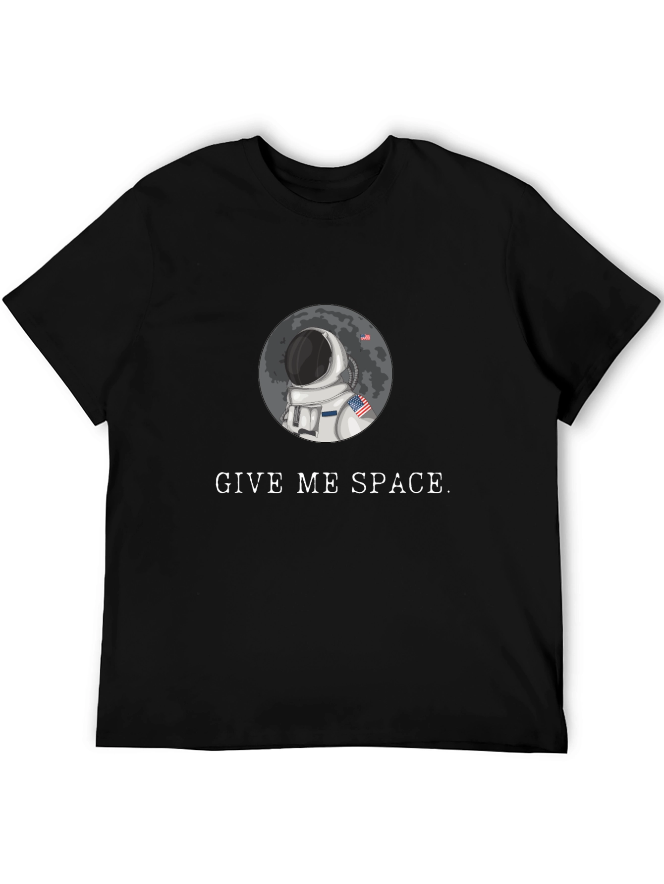 Black Give Me Space Astronaut Graphic Tee - Black Cotton Blend view 5
