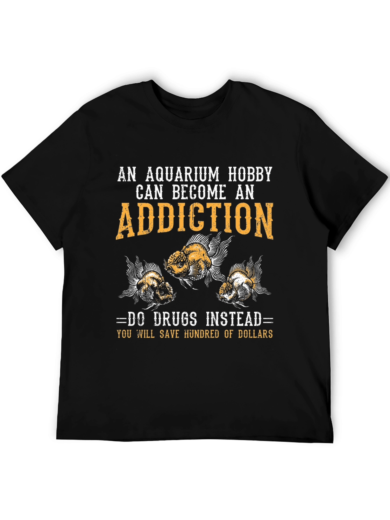 Black Aquarium Hobby Addiction T-Shirt - Funny Fish Keeper Tee view 5