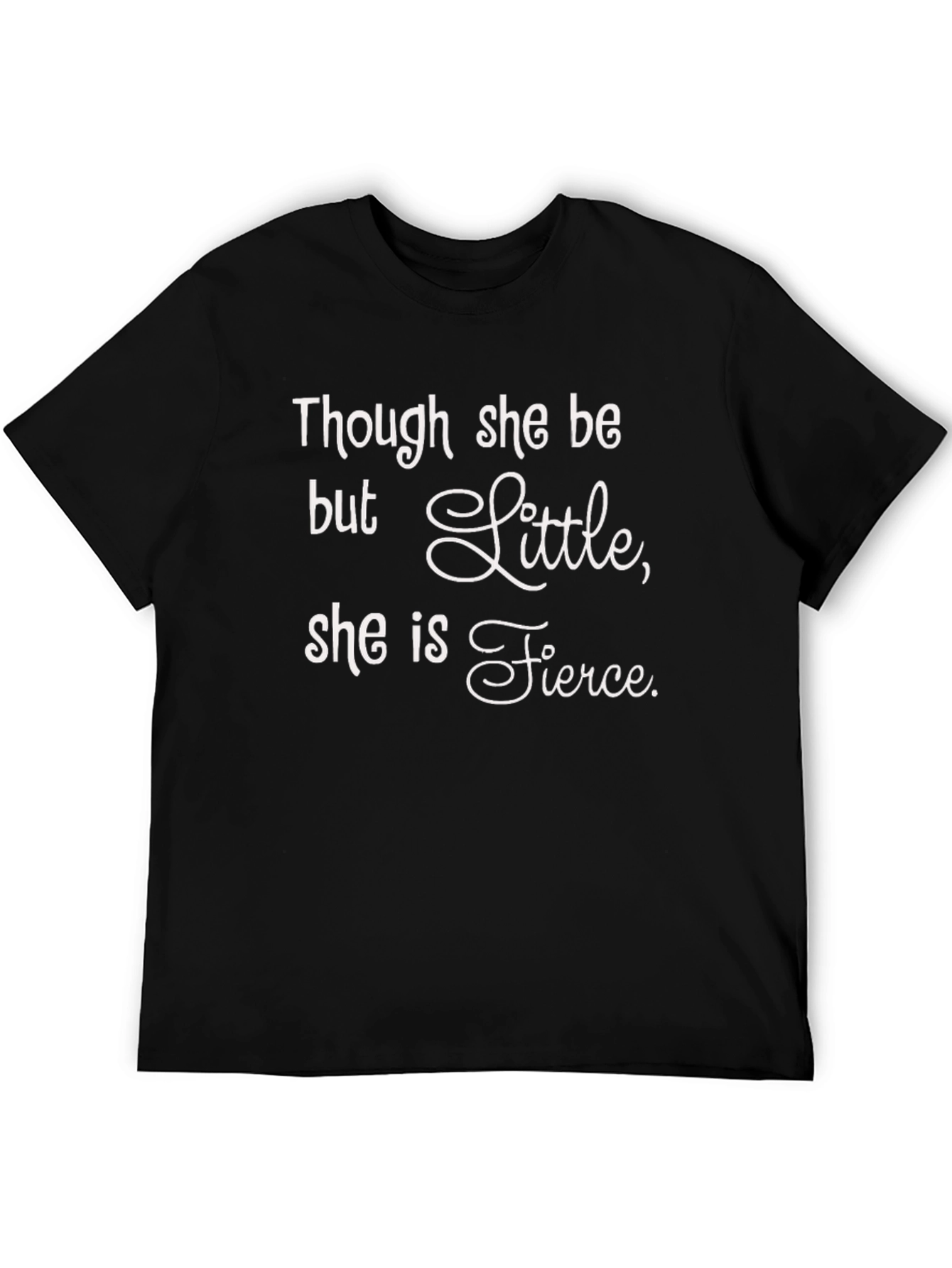 Black Fierce Little Black T-Shirt: Empowering Women's Tee view 5