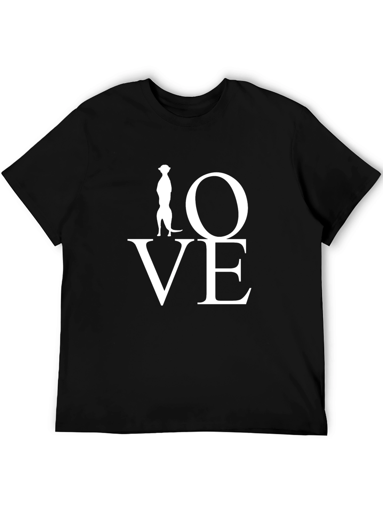 Black Meerkat Love Black T-Shirt view 5