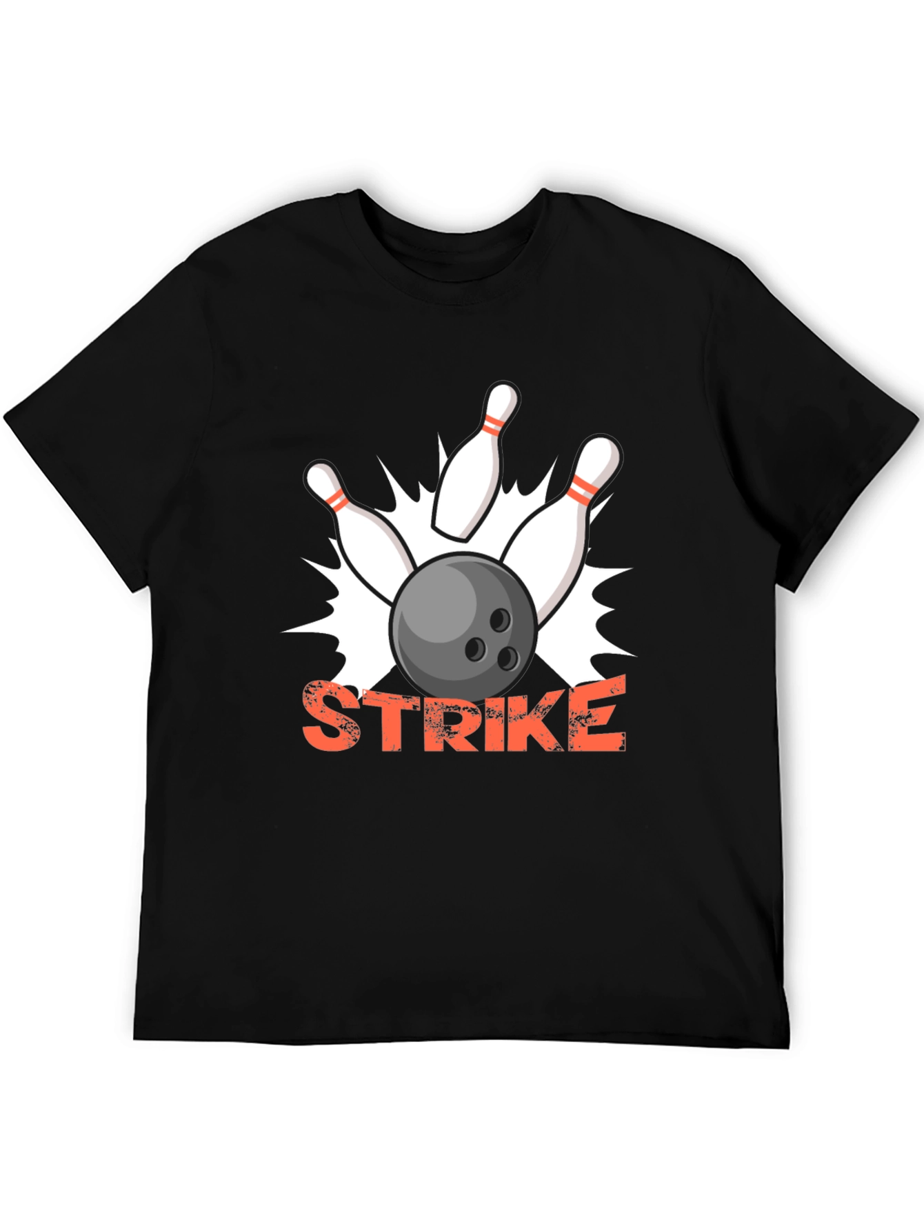Black Strike Bowling T-Shirt - Fun & Unique Design view 5