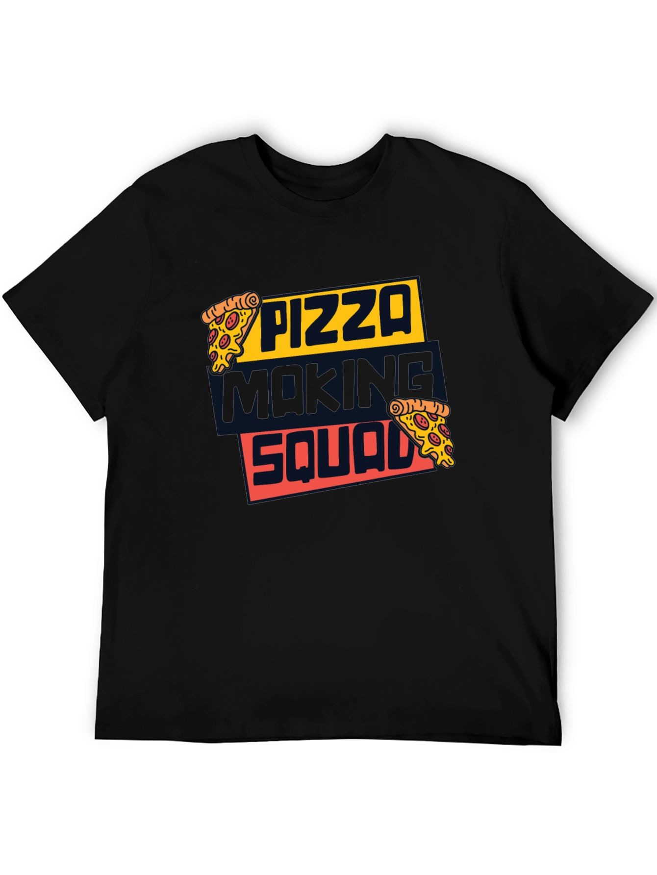 Black Pizza Making Squad Graphic Tee view 5