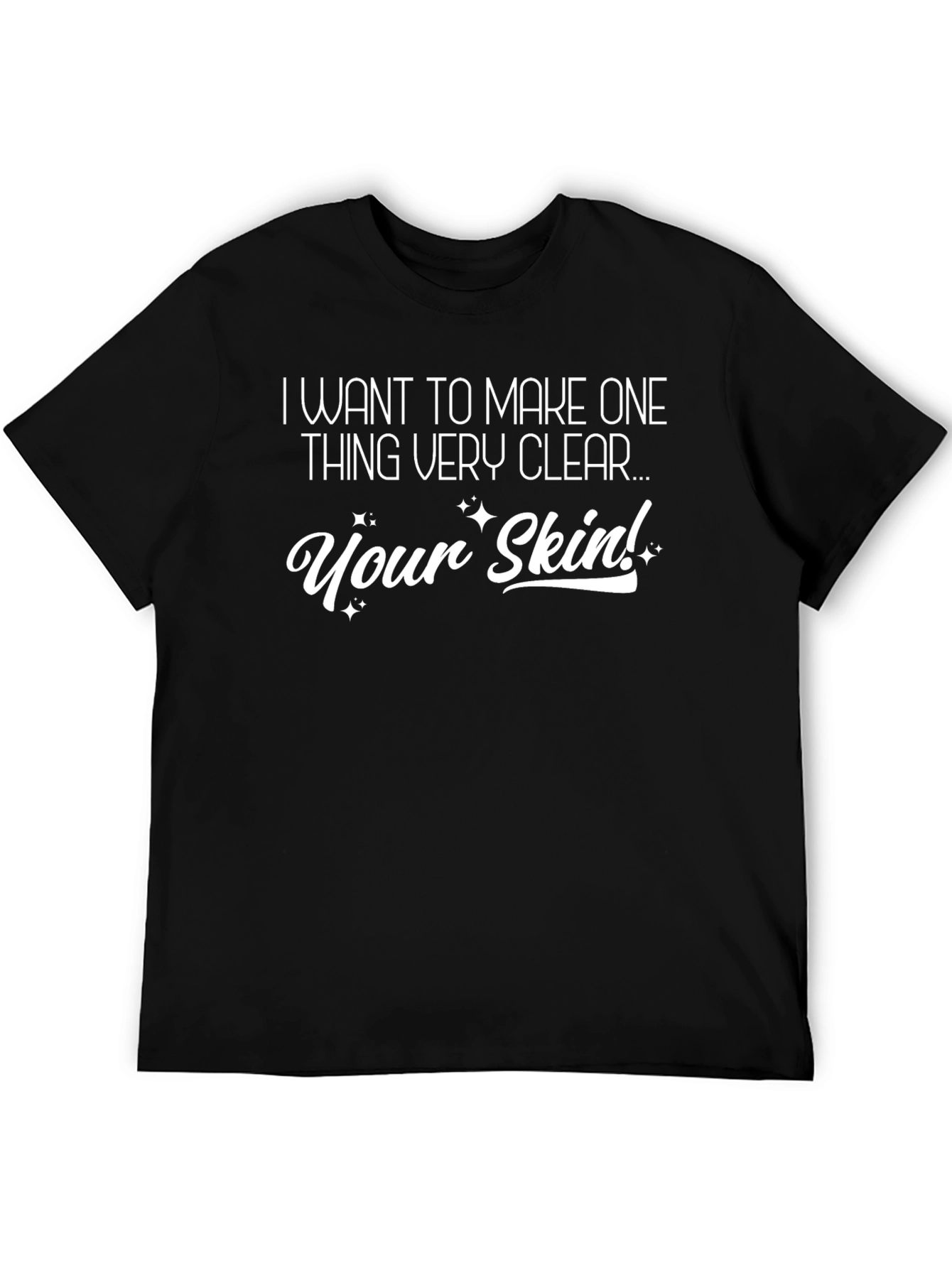 Black Humorous "Your Skin" Graphic T-Shirt - Black view 5