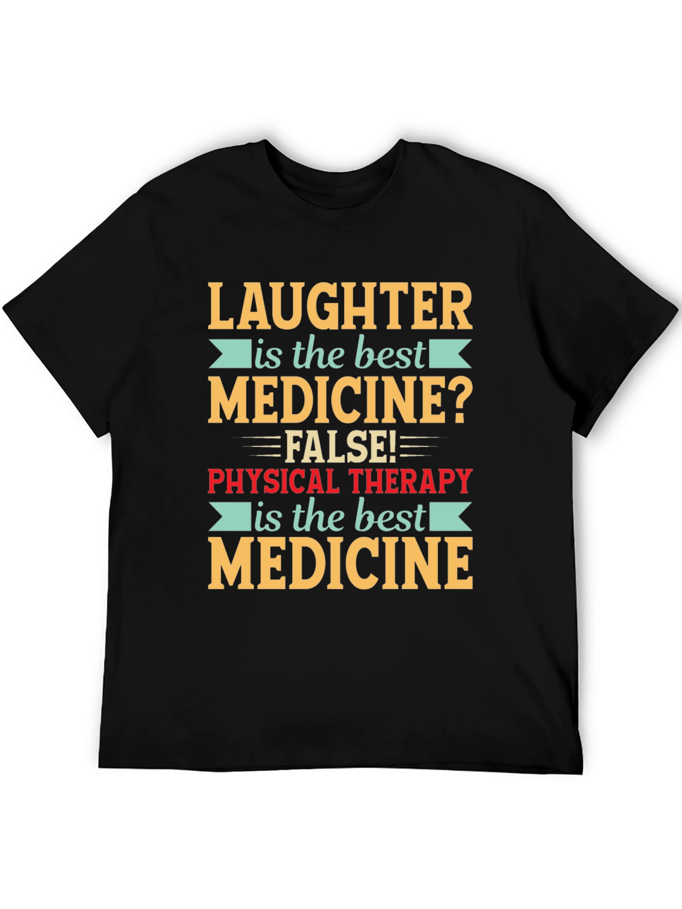 Black Laughter vs Therapy Graphic T-Shirt view 5