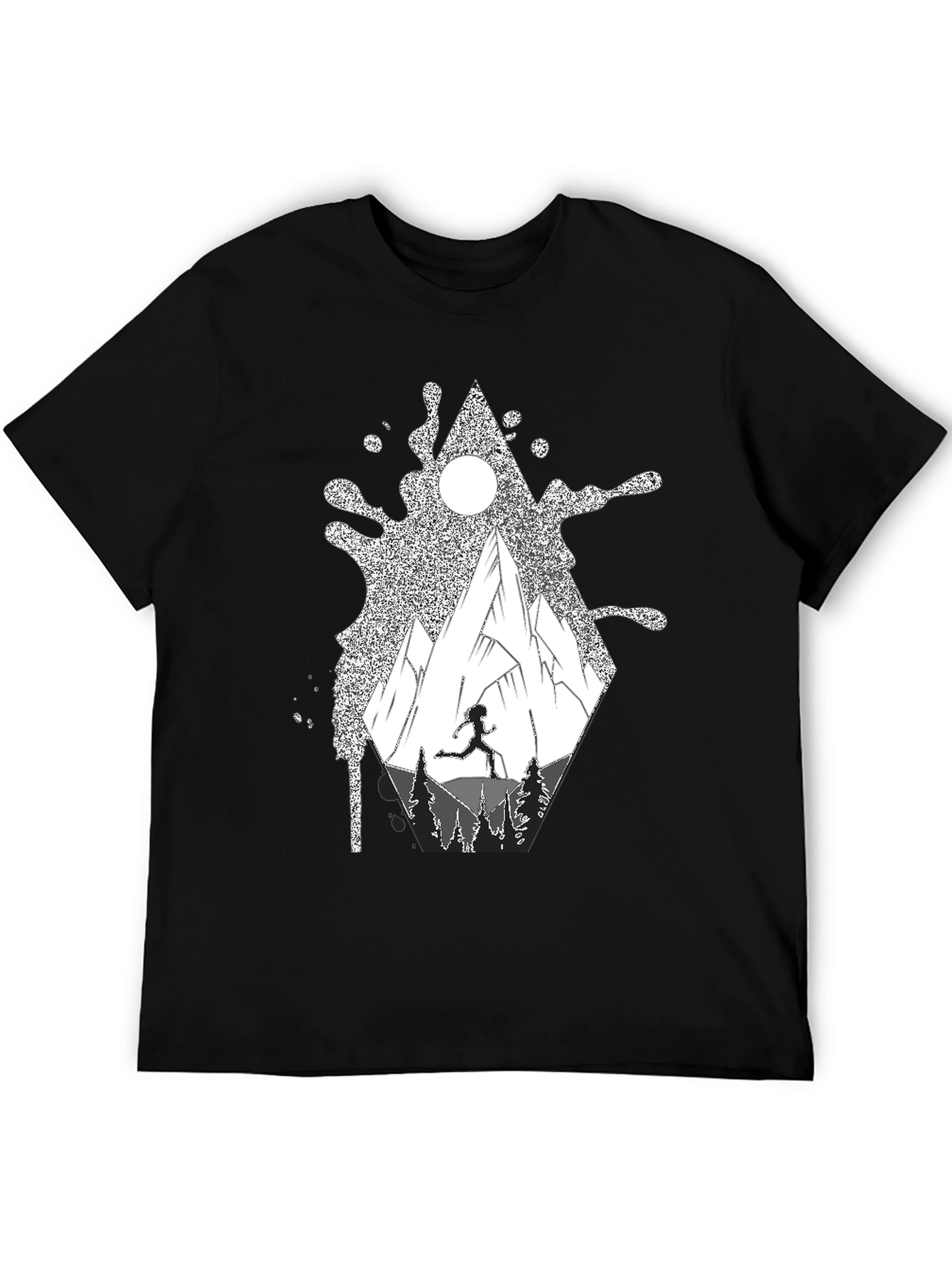 Black Adventure Mountain T-Shirt view 5