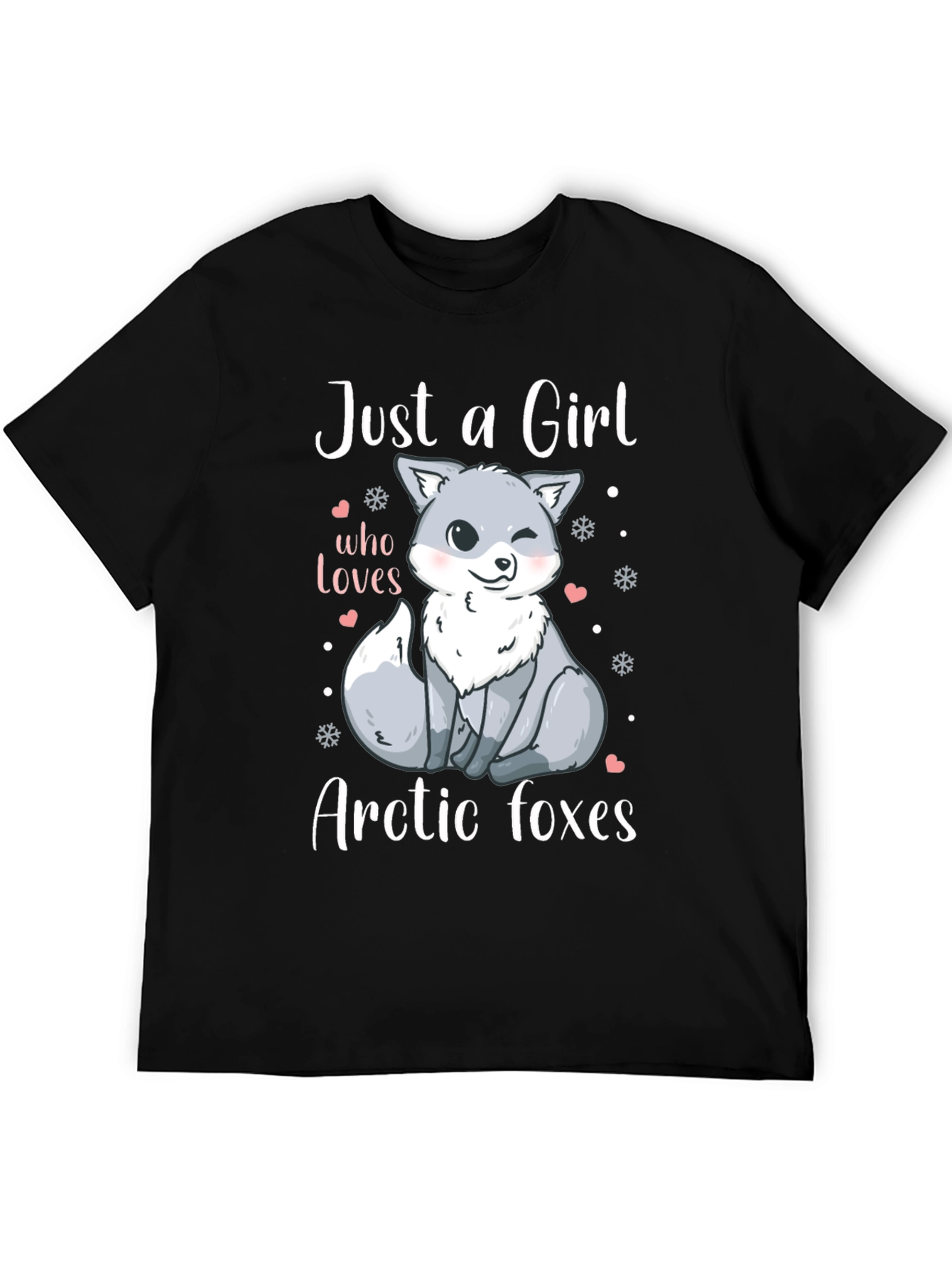 Black Girl Who Loves Arctic Foxes T-Shirt view 5