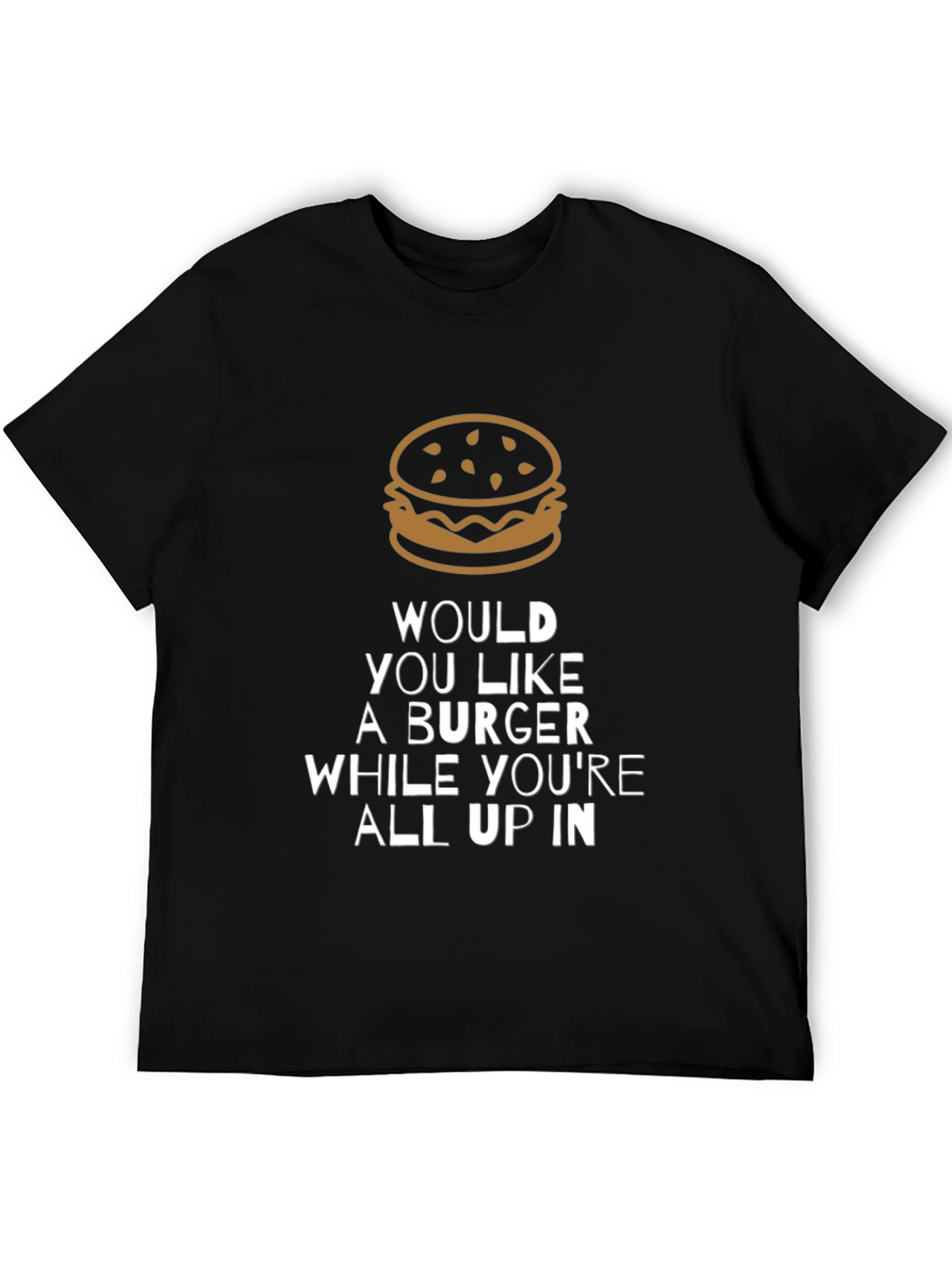 Black Burger Graphic T-Shirt - Funny Men's Tee view 5
